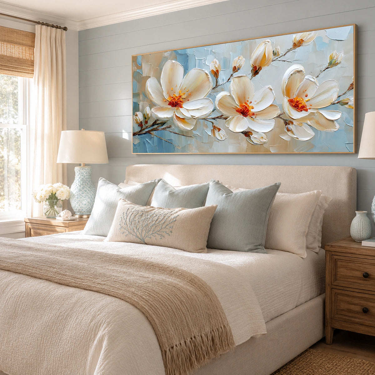 Abstract Flower And Tree Textured Wall Art #FT052