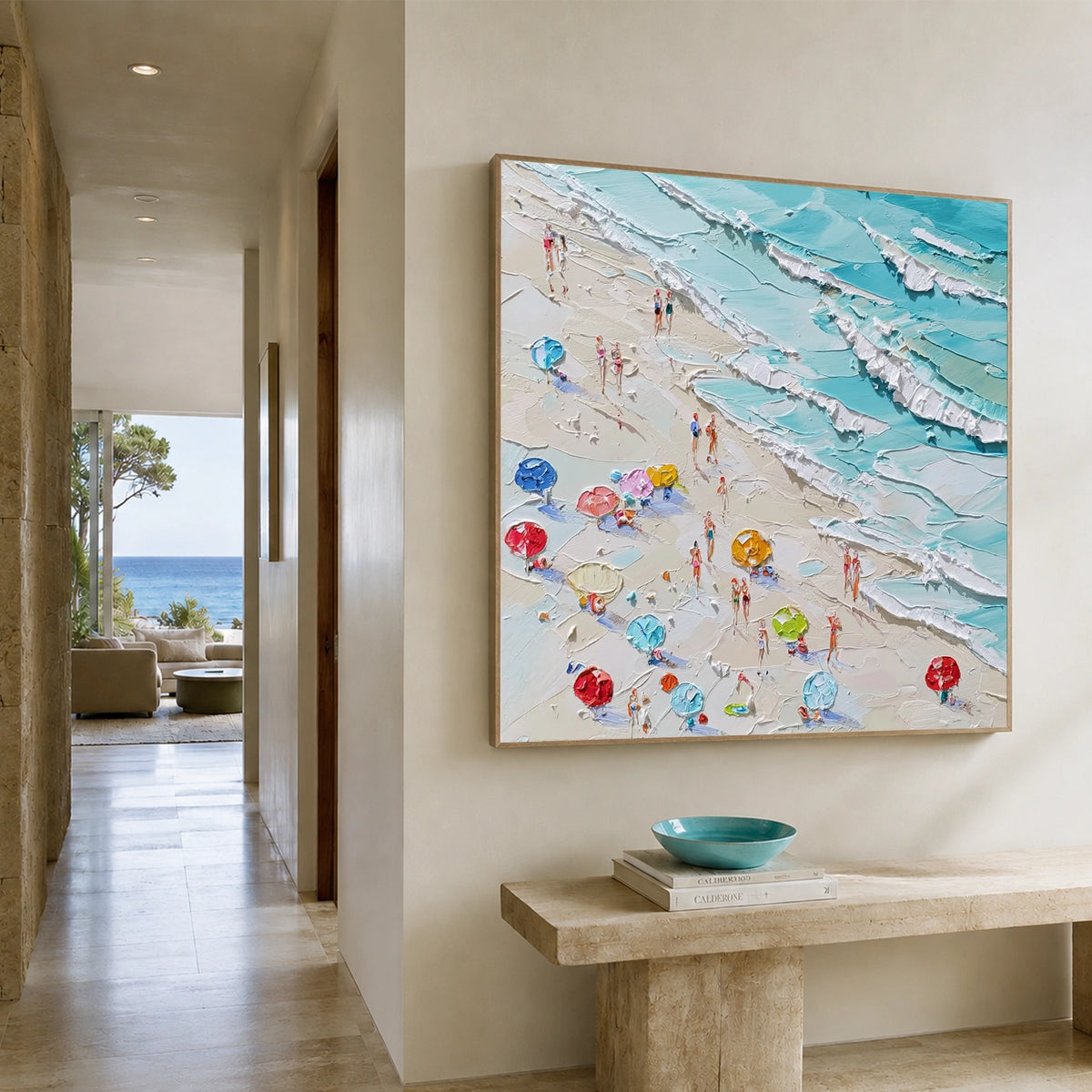 Abstract Ocean And Sky Wall Art #OS020