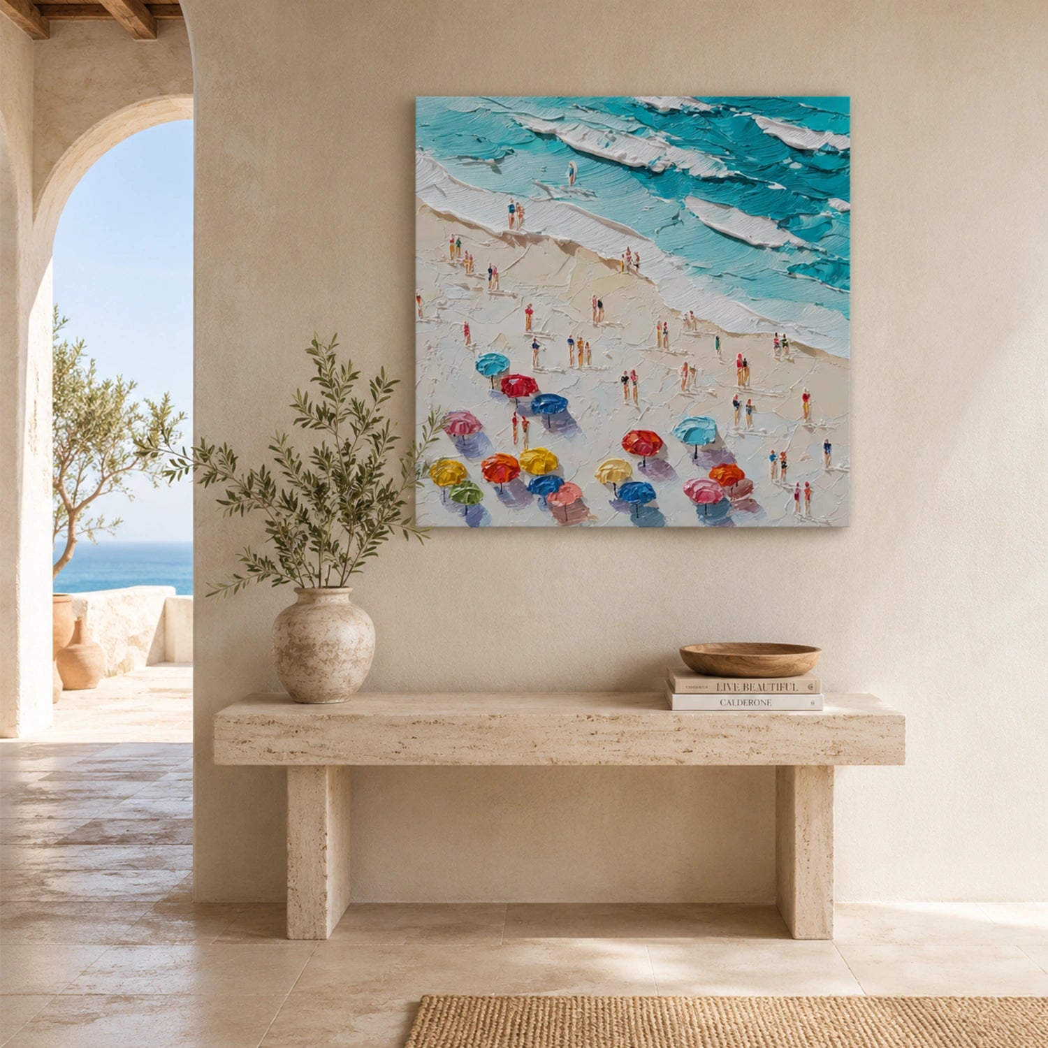 Abstract Ocean And Sky Wall Art #OS021
