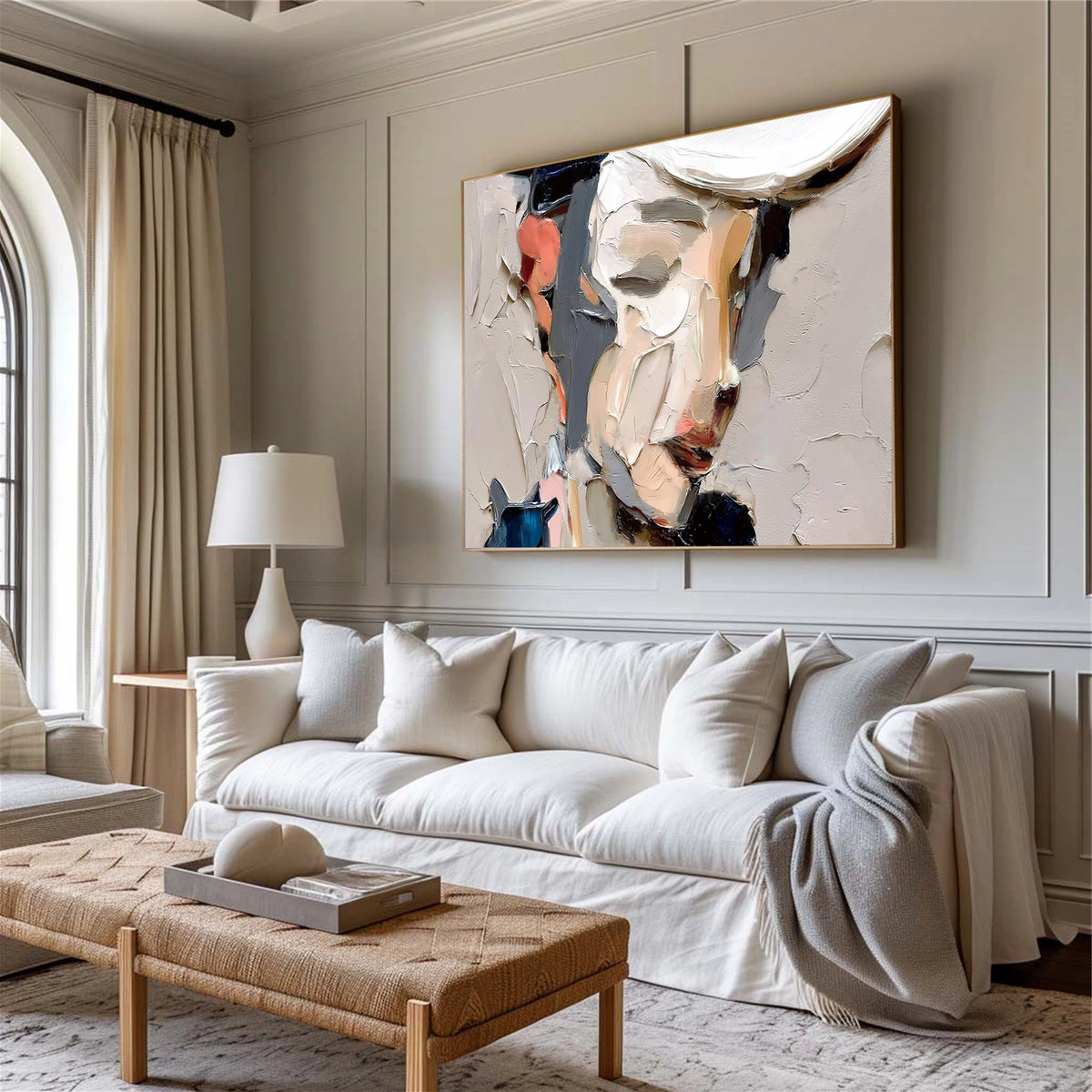 Abstract Portrait Textured Wall Art #LA023