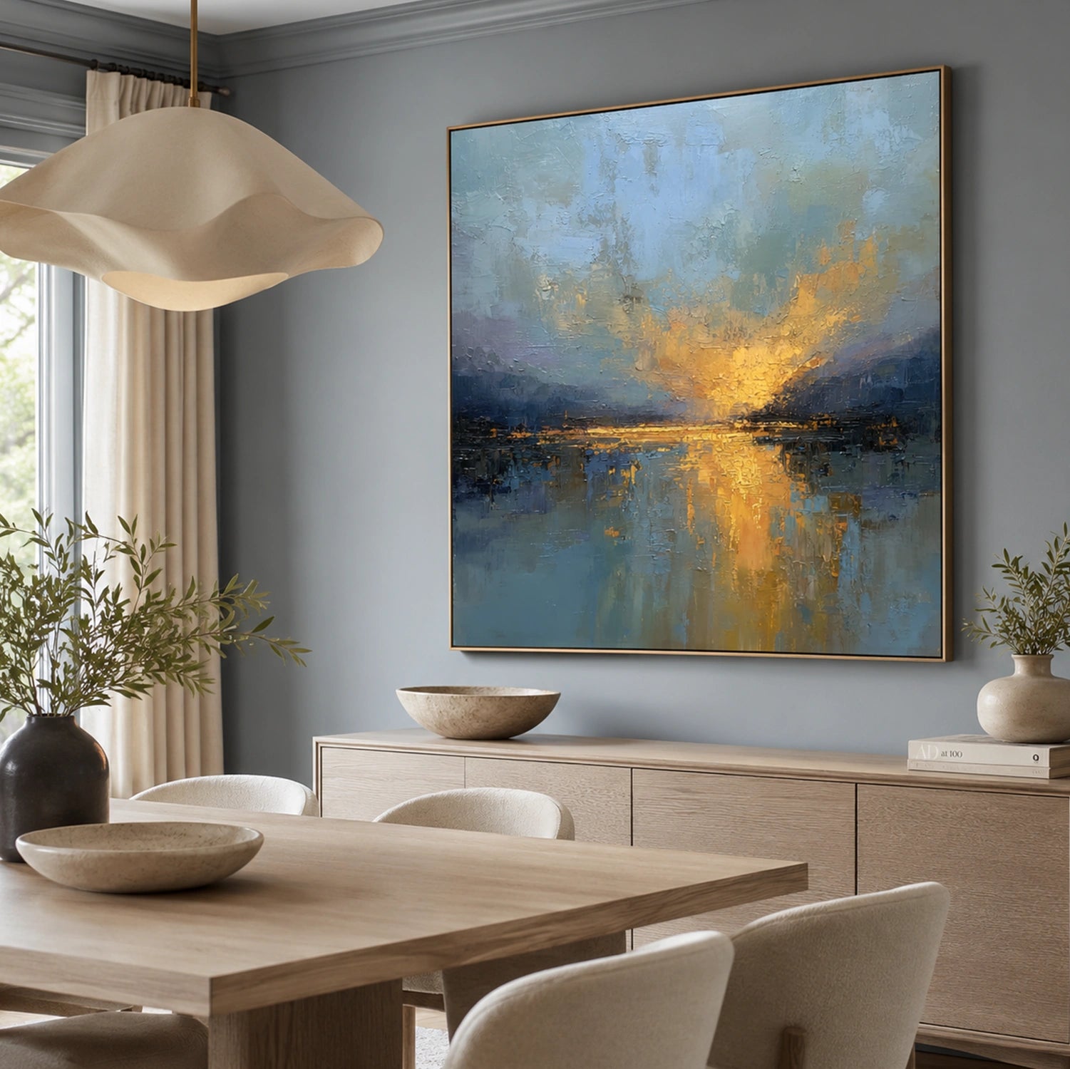 Abstract Ocean And Sky Wall Art #OS091