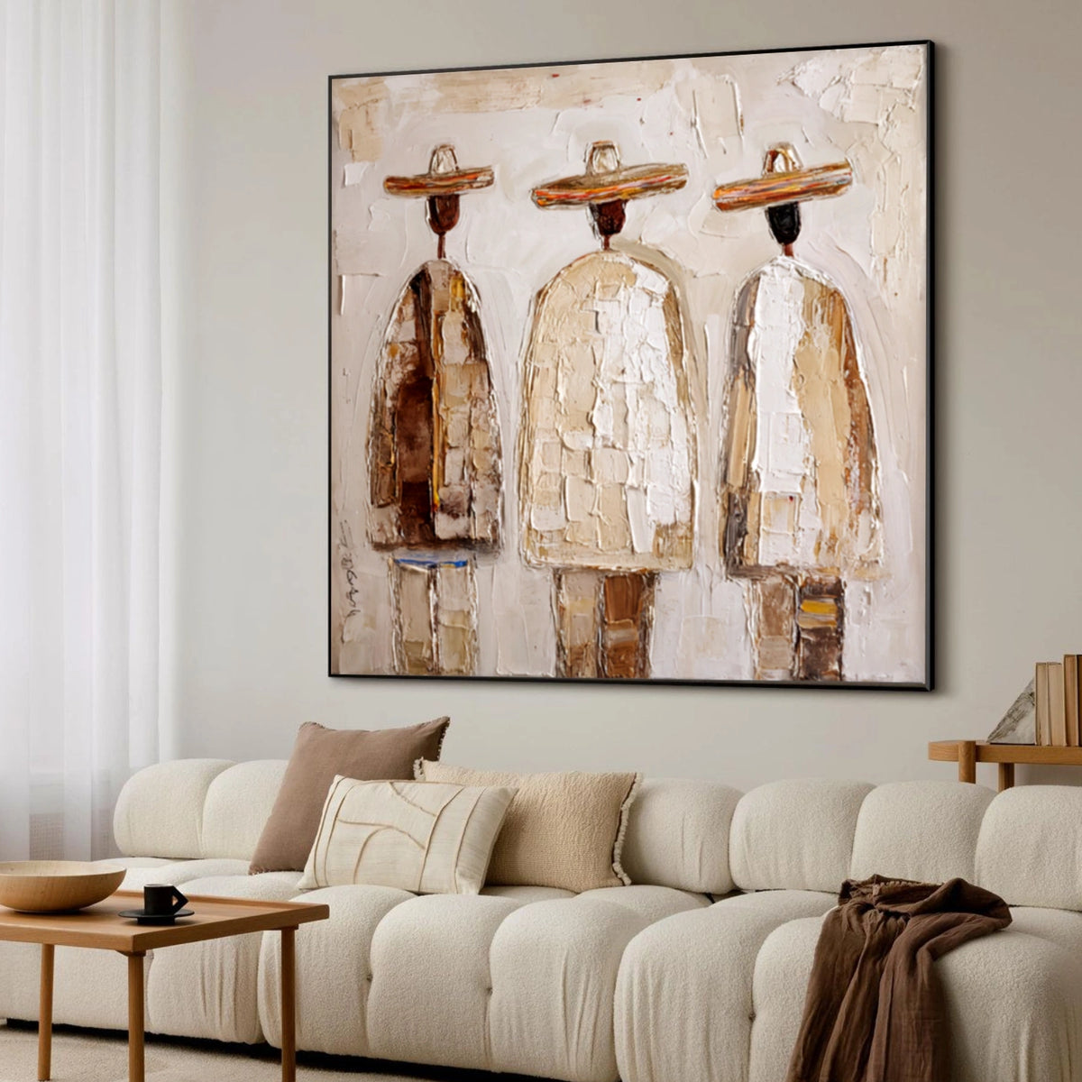 Abstract Portrait Textured Wall Art #LA001