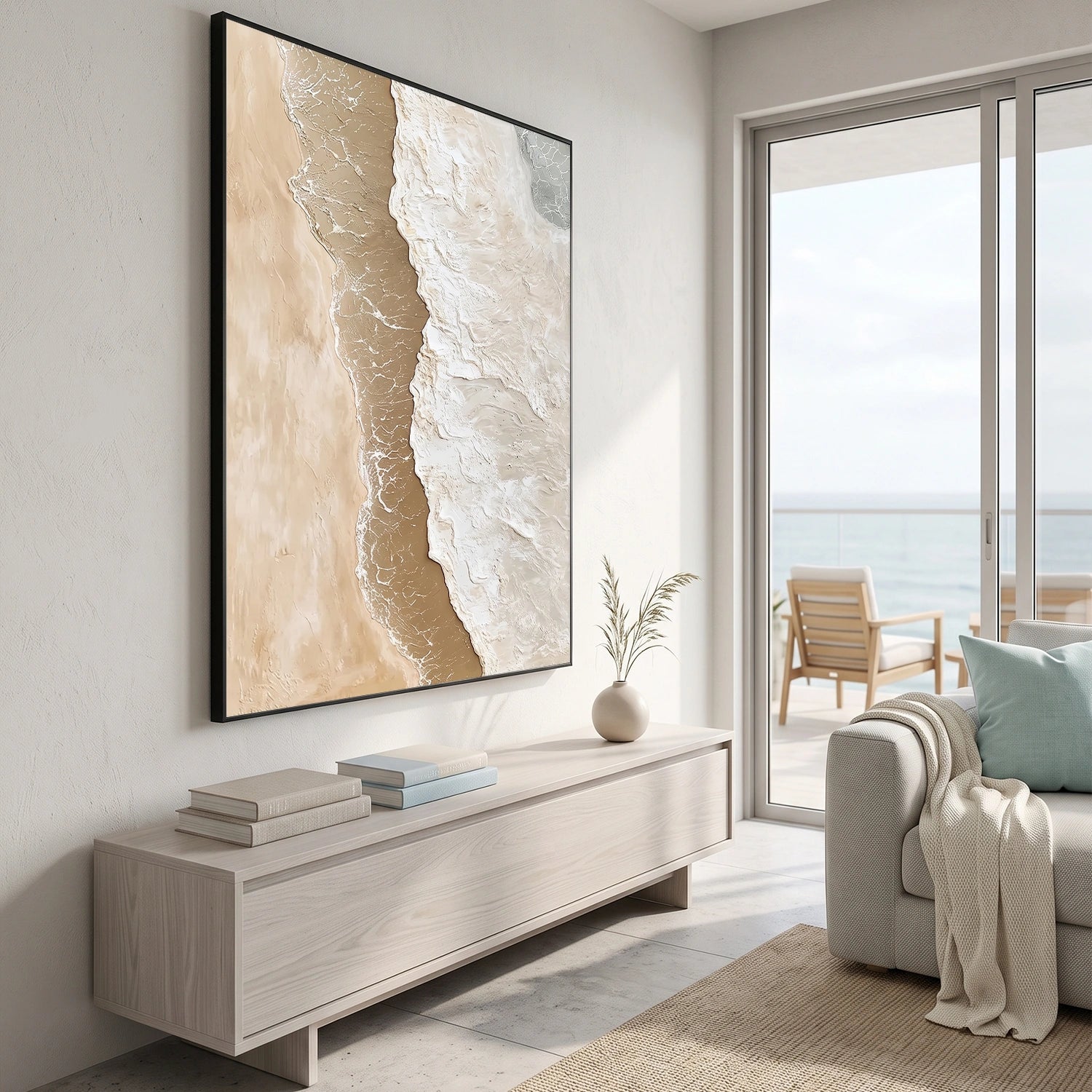 Abstract Ocean And Sky Wall Art #OS123