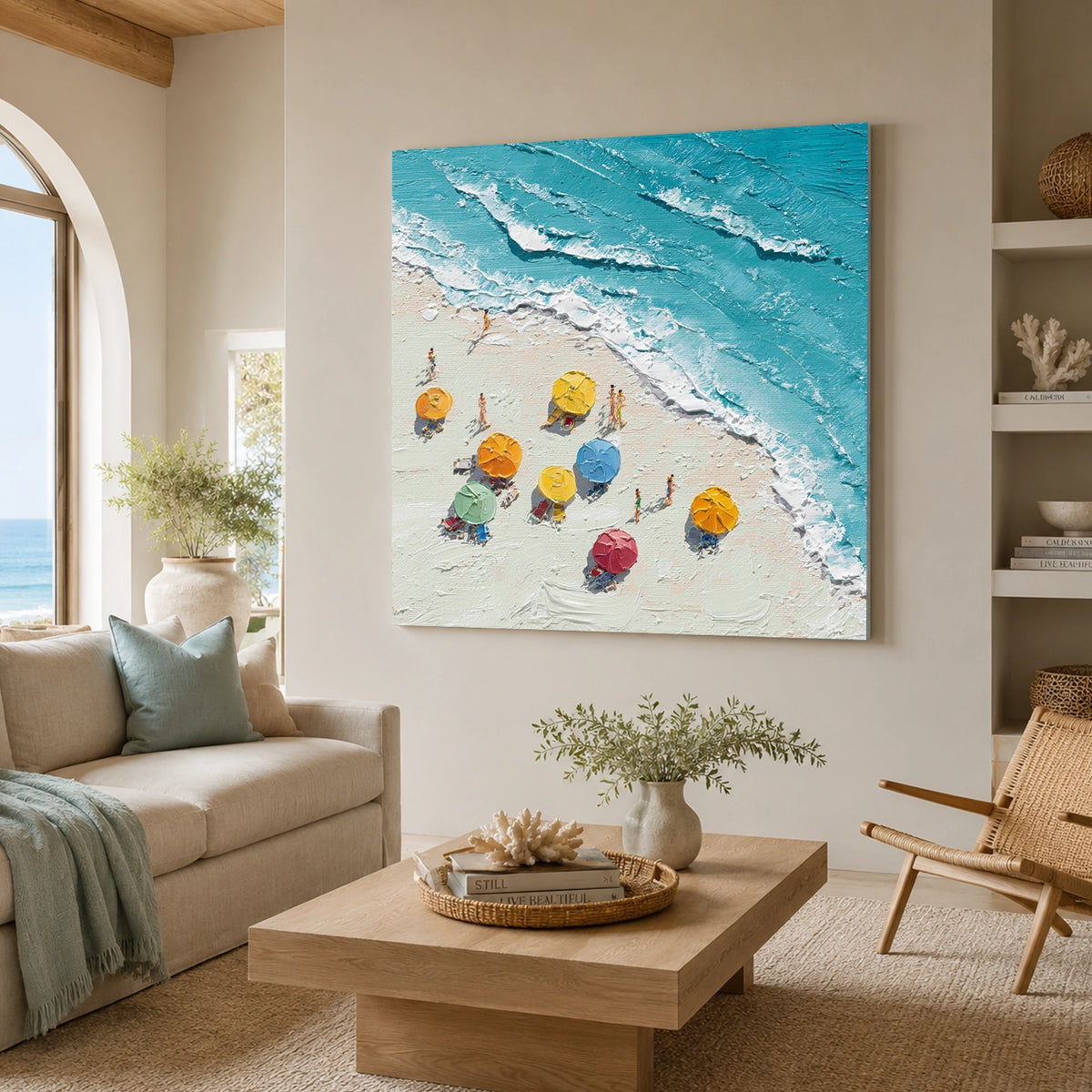 Abstract Ocean And Sky Wall Art #OS012