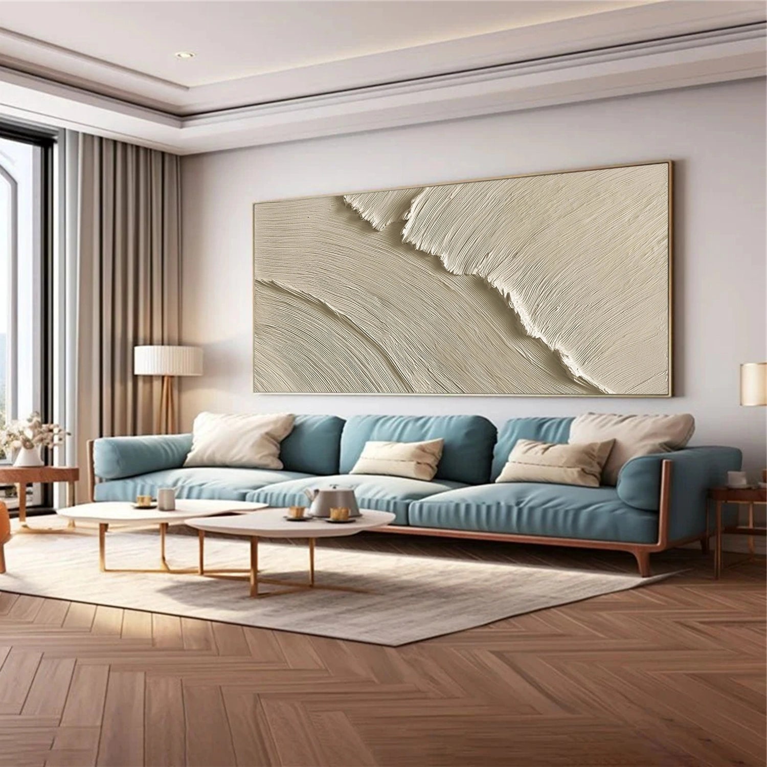 Beige Minimalist Textured Wall Art #MW026