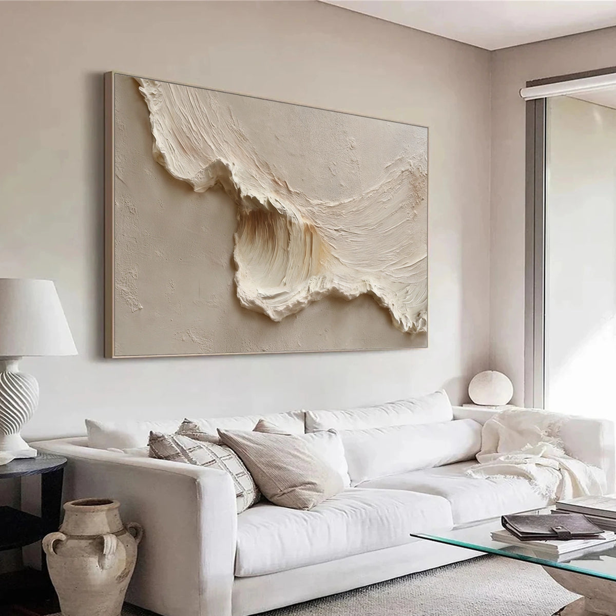 Abstract Ocean And Sky Textured Wall Art #OS133
