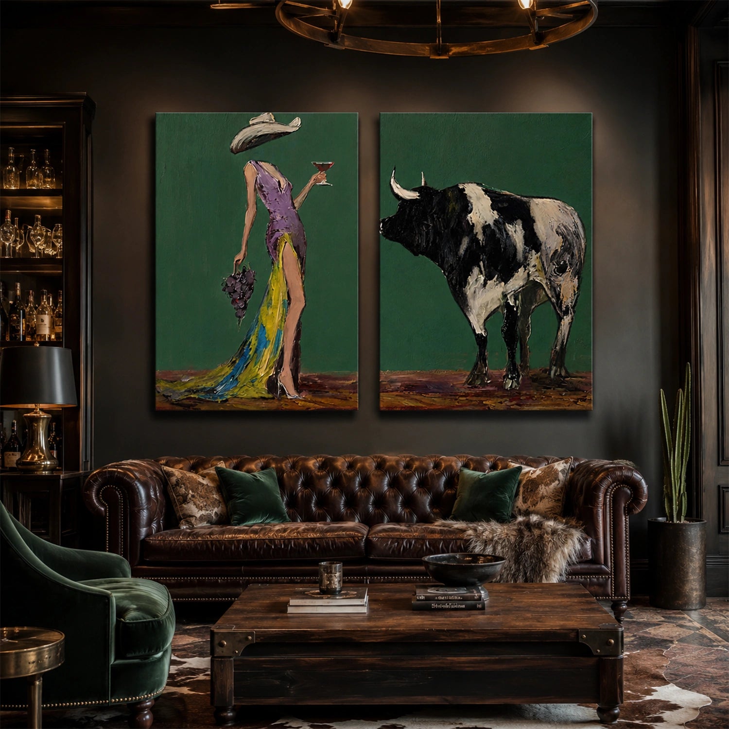 Western Cowboy Wall Art Set of 2 #AC028