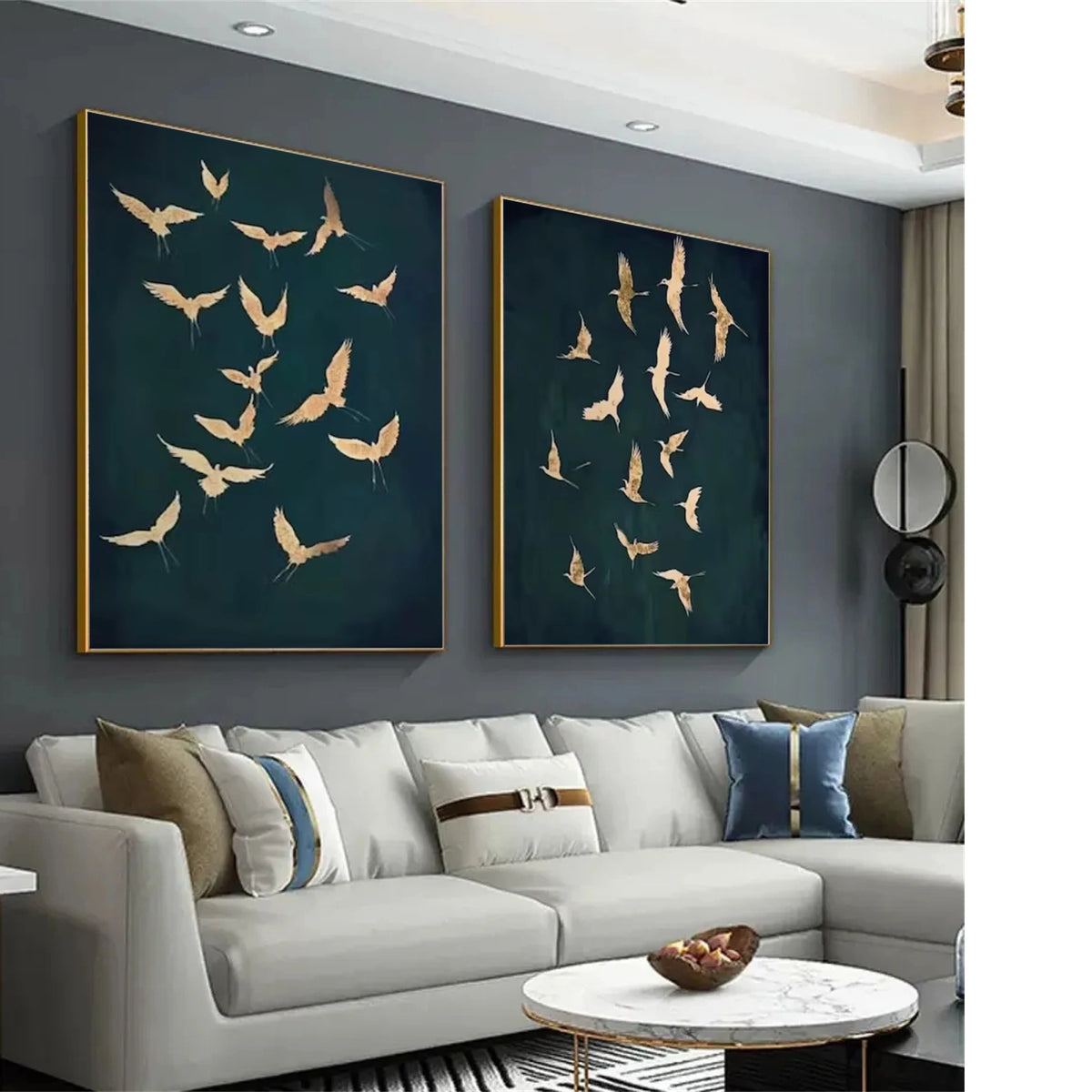 Abstract Animal Bird Wall Art Set of 2 #AN052