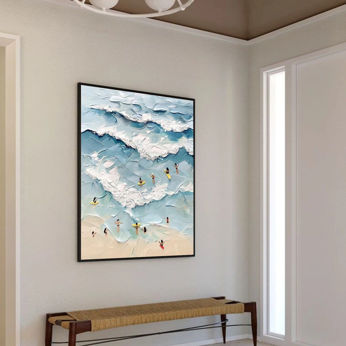 Surfing Sports Textured Wall Art #SC011