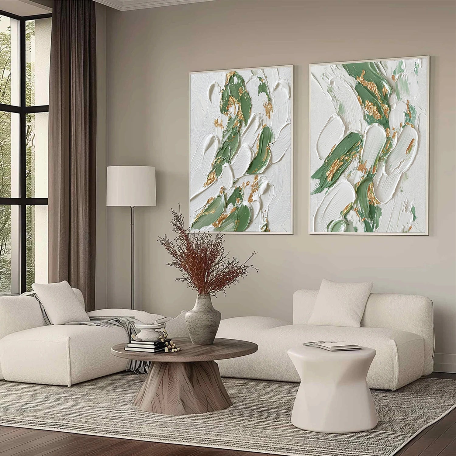 Abstract Textured Wall Art Set of 2 #AW030