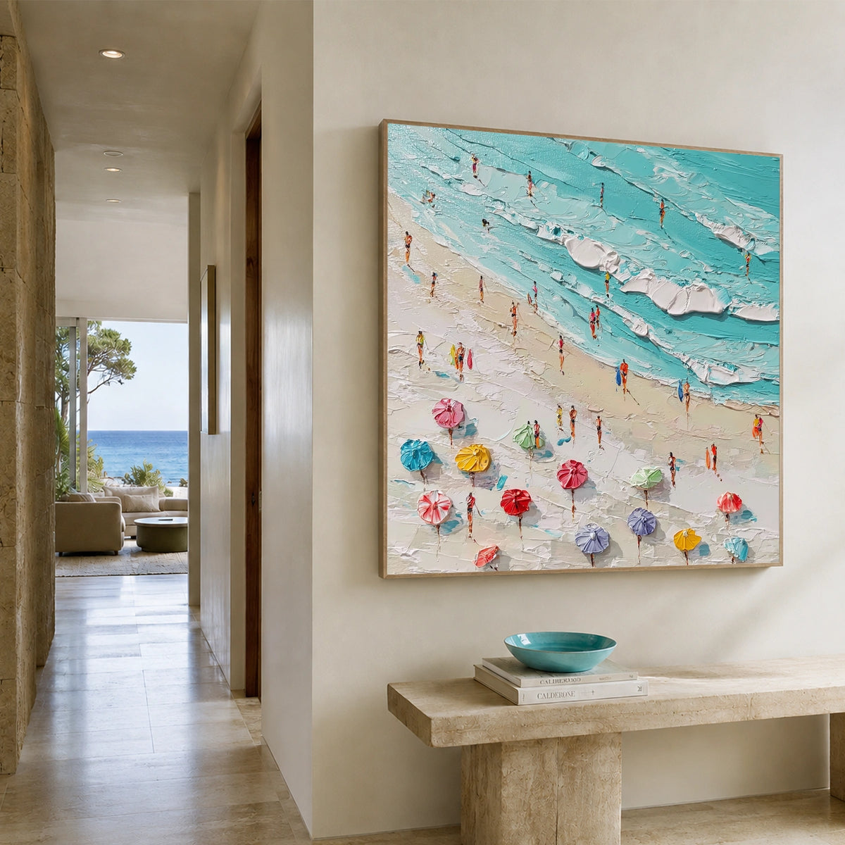 Abstract Ocean And Sky Wall Art #OS018