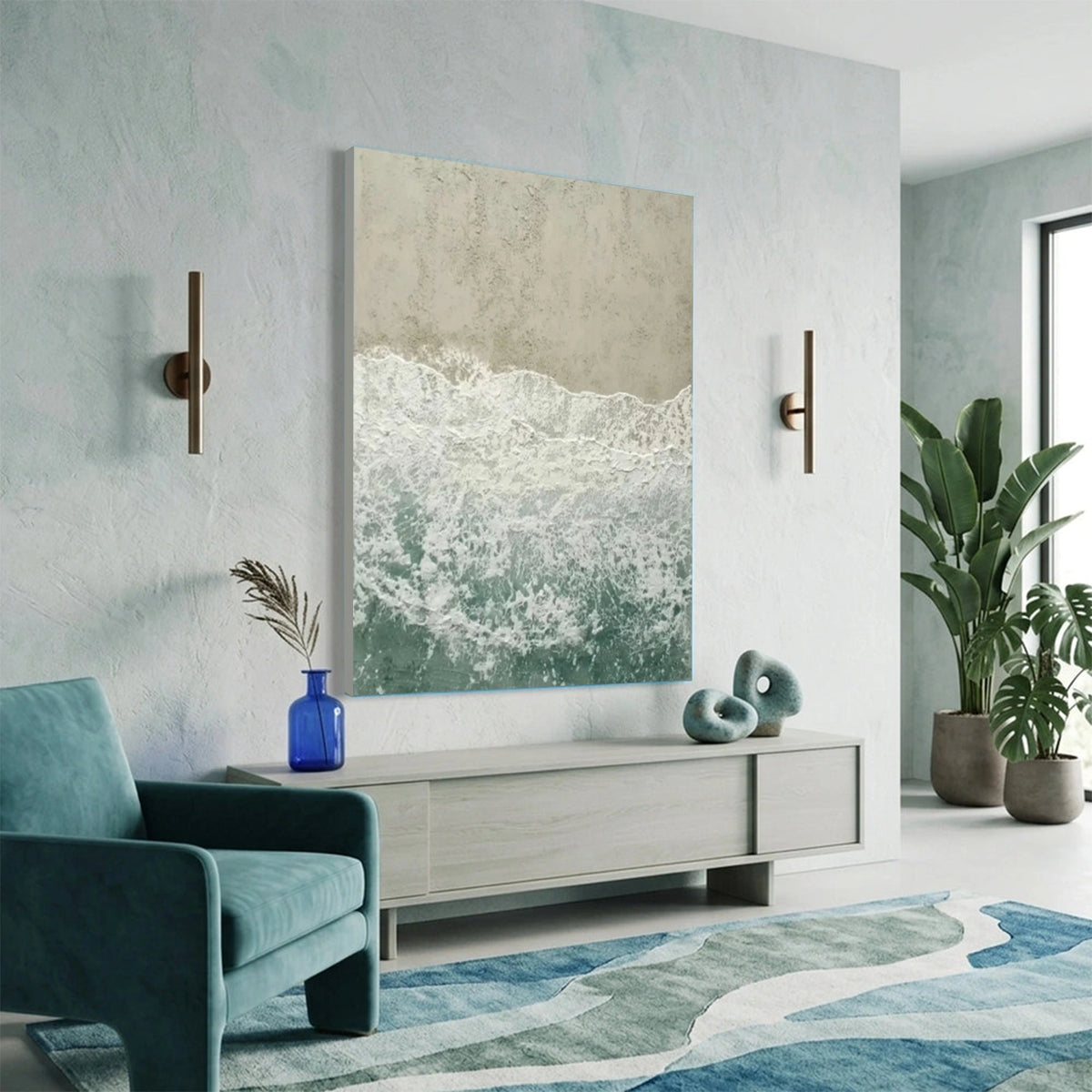 Abstract Ocean And Sky Wall Art #OS119
