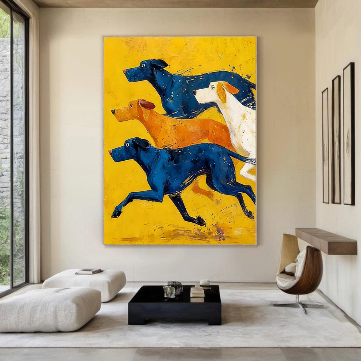 Abstract Animal Dog Wall Art #AN018