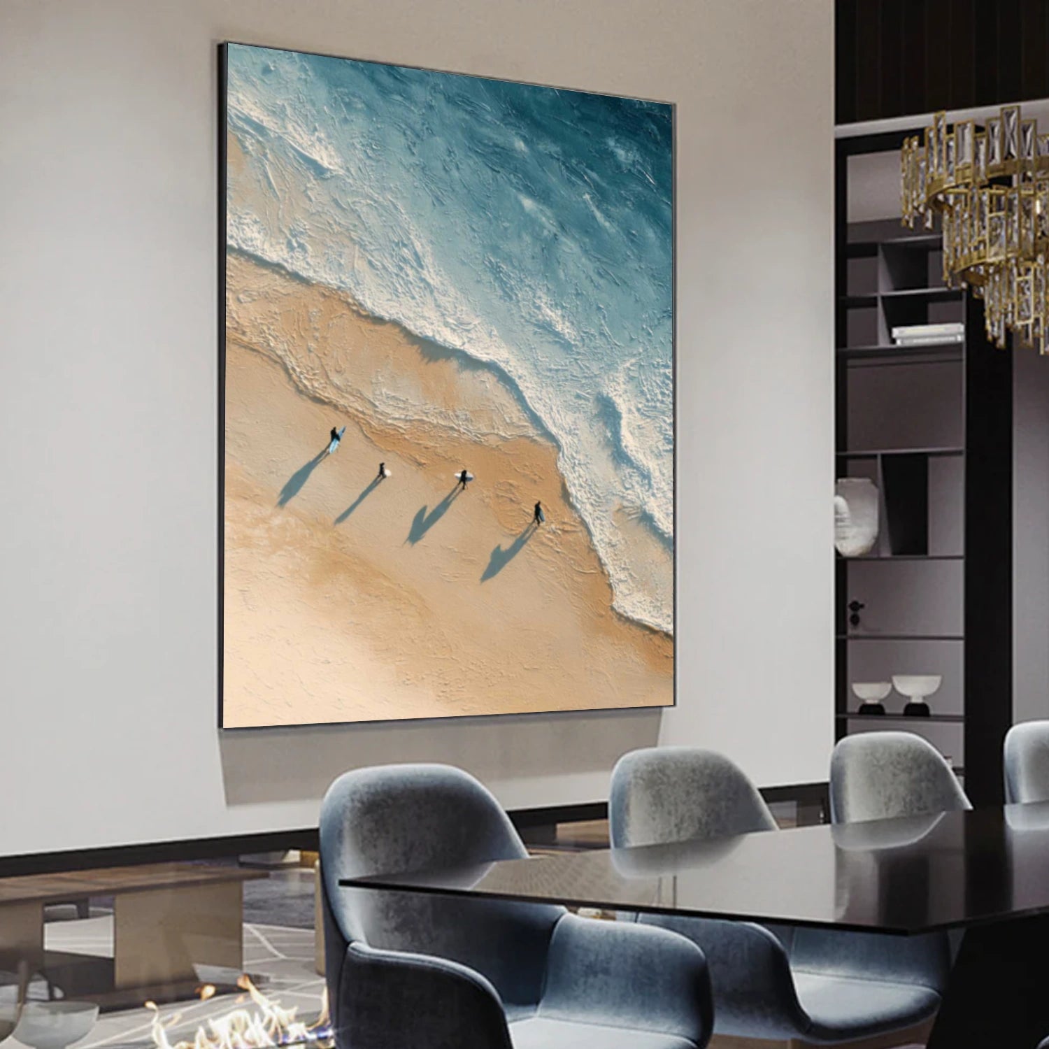 Abstract Ocean And Sky Wall Art #OS041