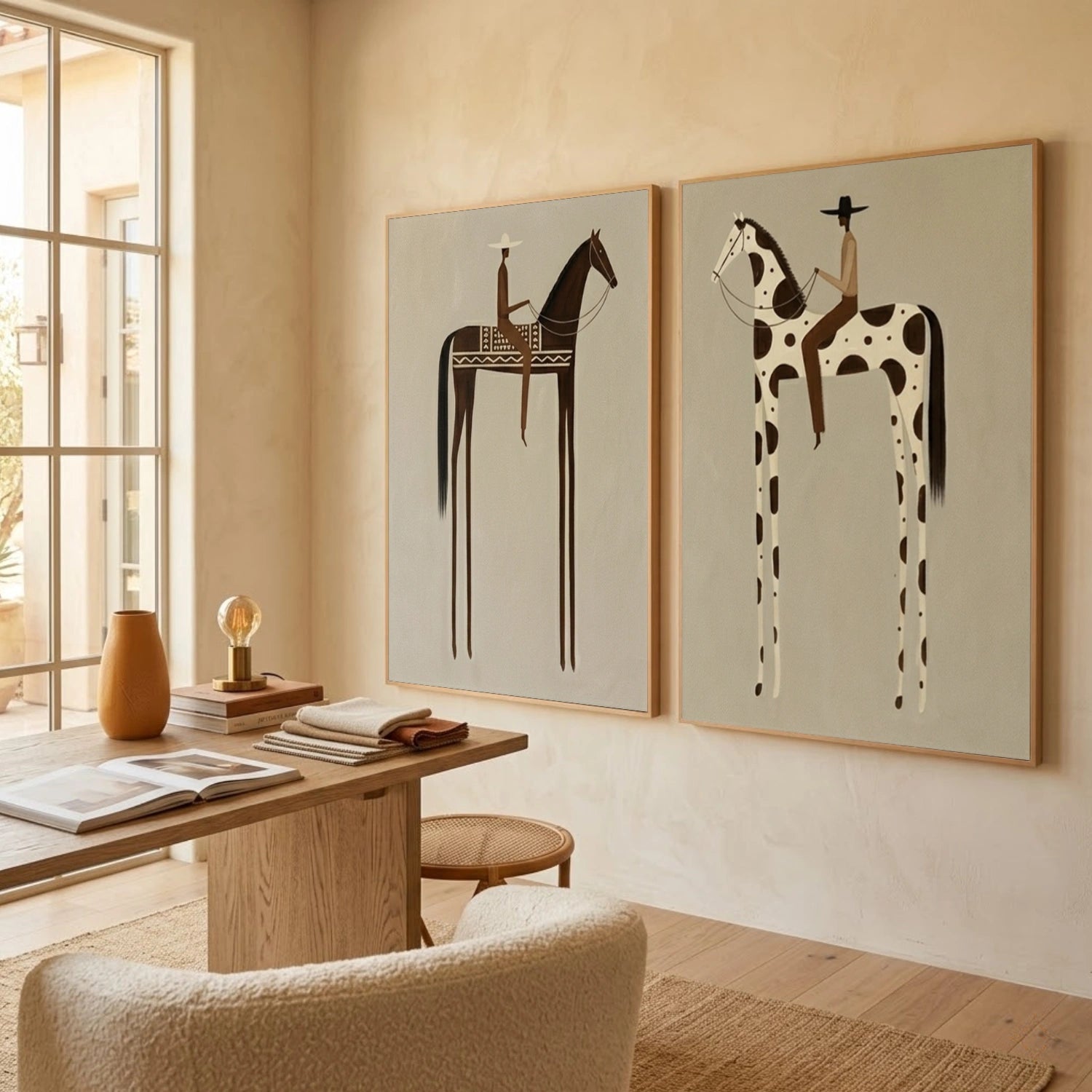 Western Cowboy Wall Art Set of 2 #AC105