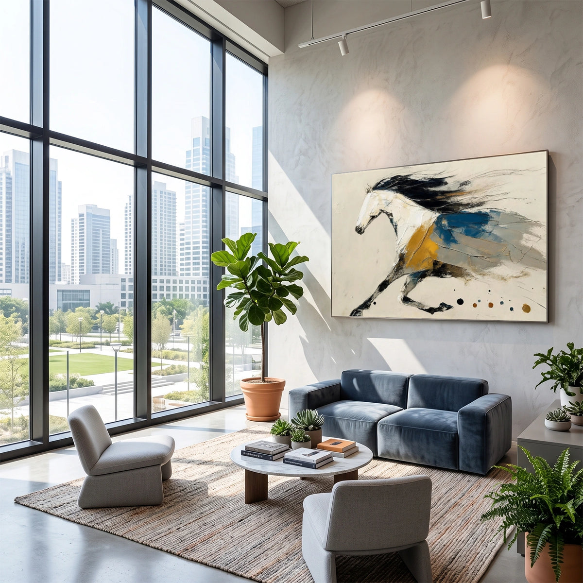 Abstract Animal Horse Wall Art #AN043