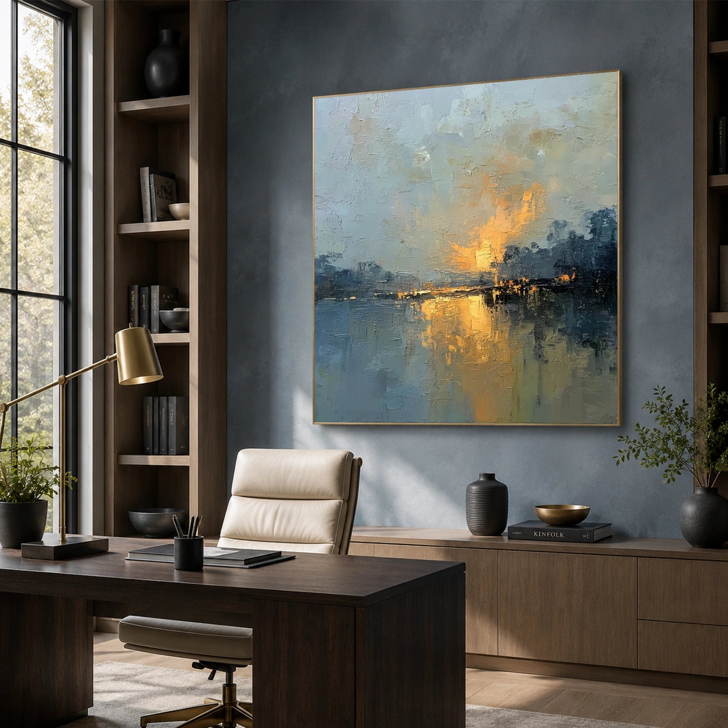 Abstract Ocean And Sky Wall Art #OS096