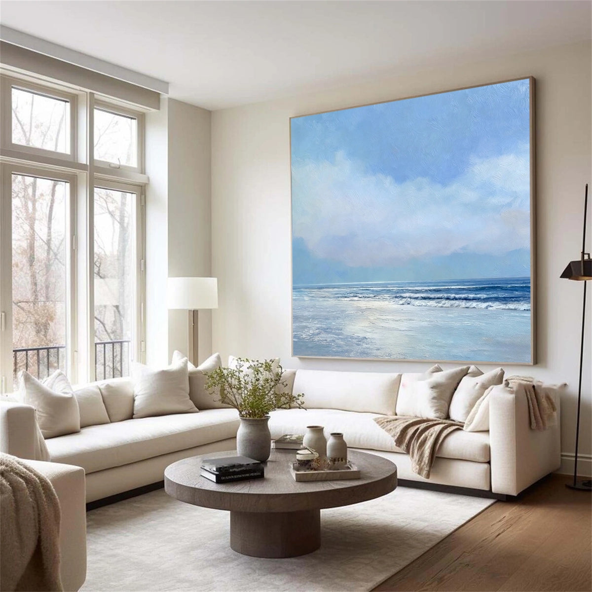 Abstract Ocean And Sky Wall Art #OS006