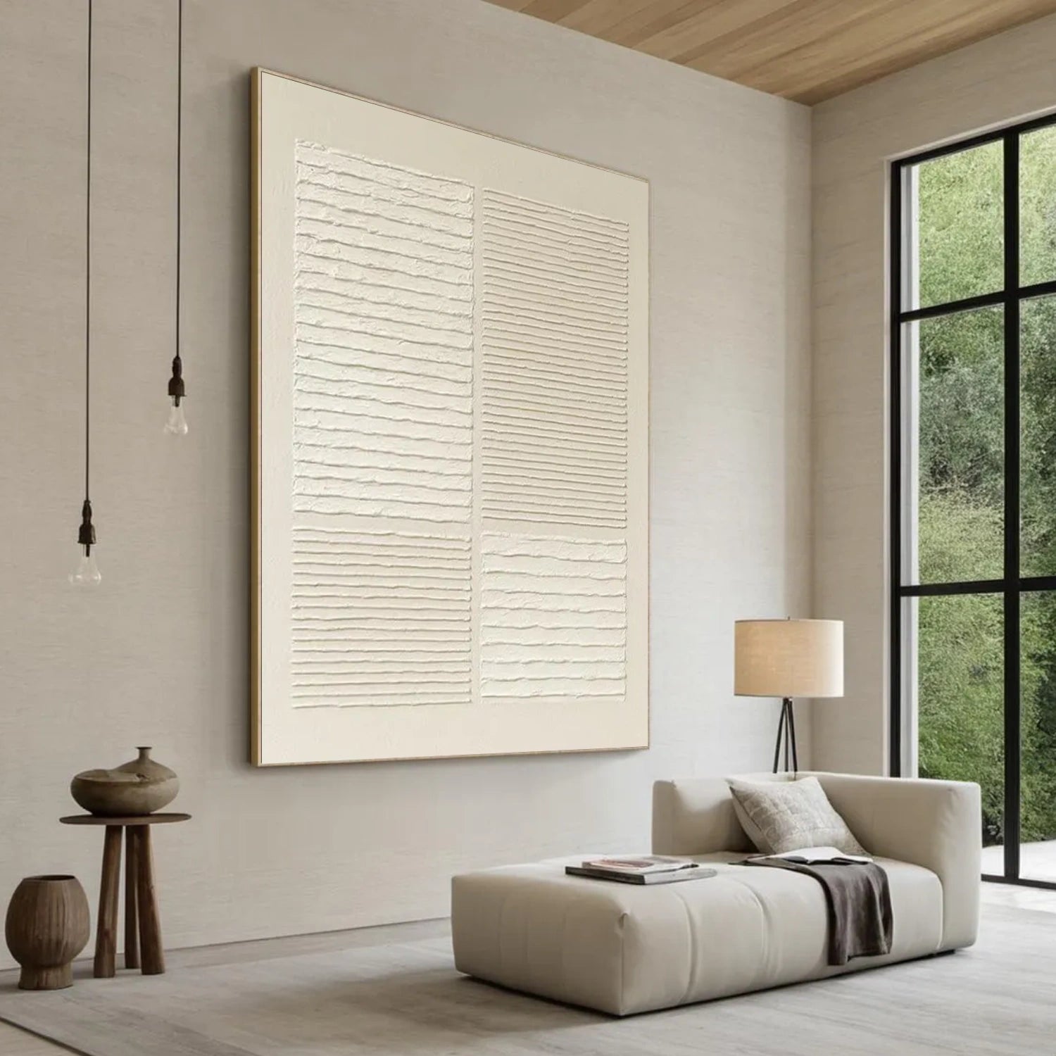 Beige Minimalist Textured Wall Art #MW024