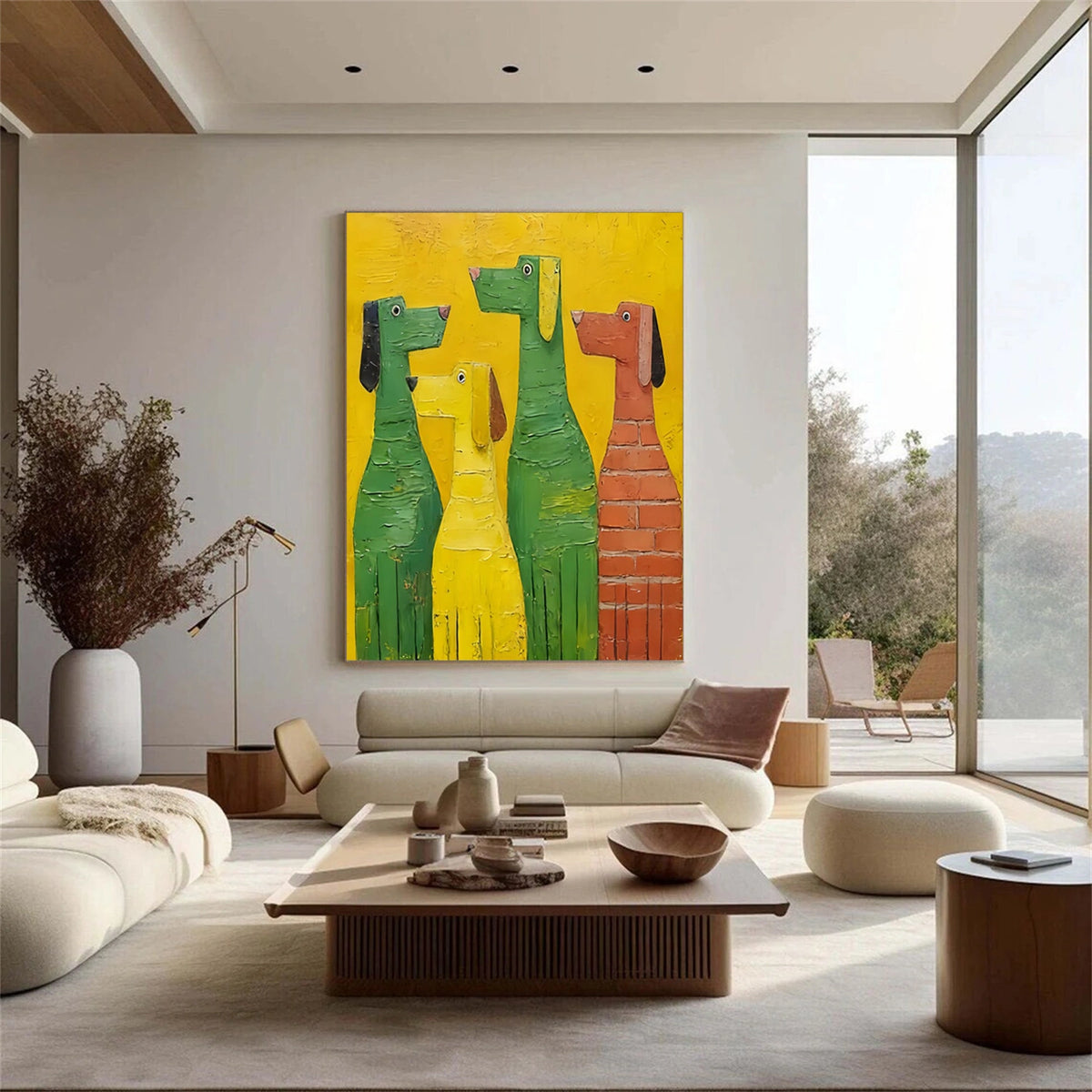 Abstract Animal Dog Wall Art #AN019