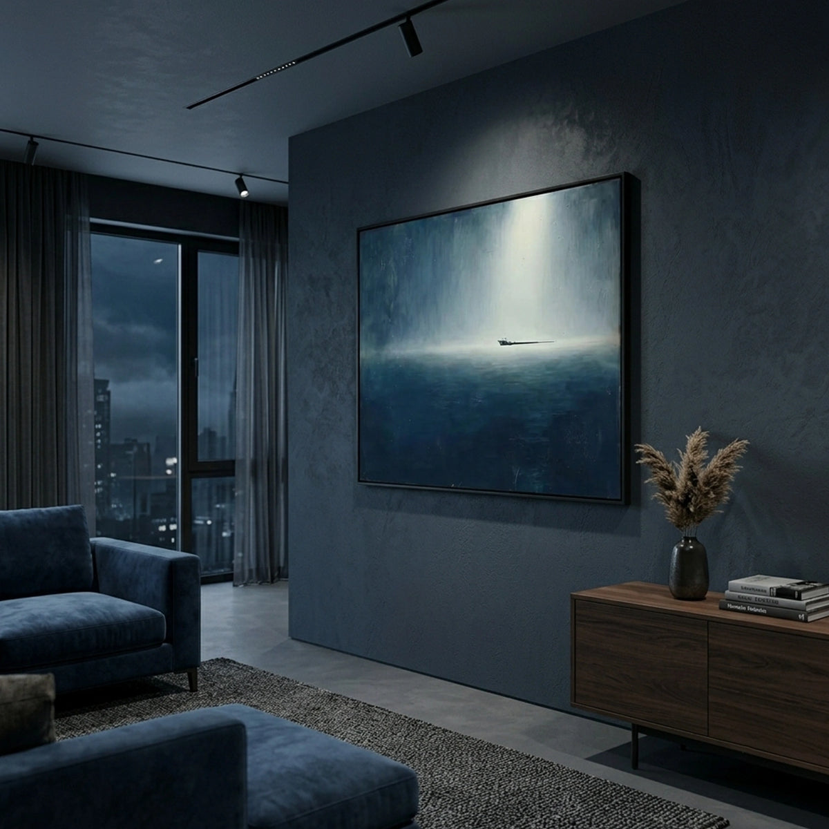 Abstract Ocean And Sky Wall Art #OS008