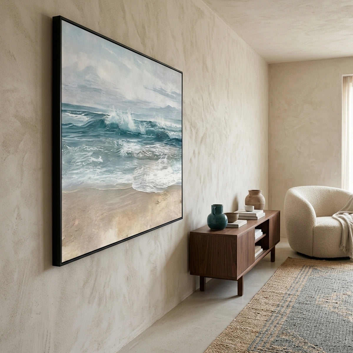 Abstract Ocean And Sky Wall Art #OS107