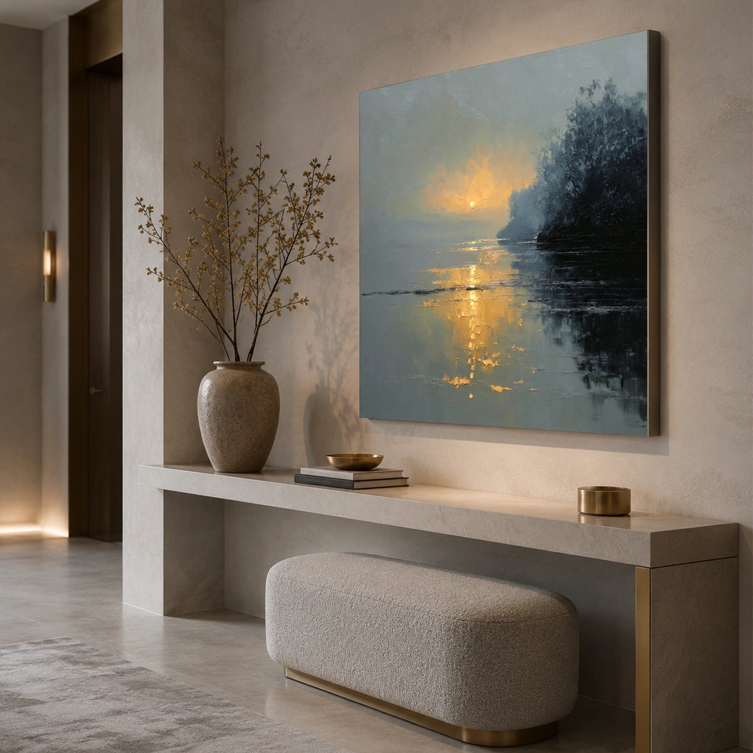 Abstract Ocean And Sky Wall Art #OS092
