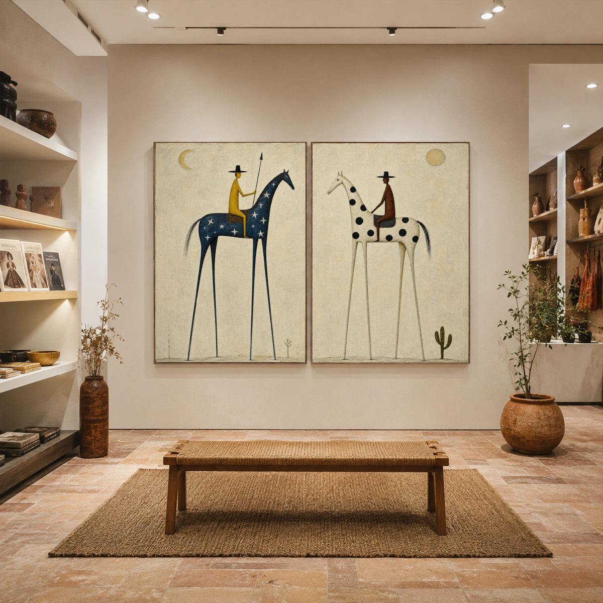 Western Cowboy Wall Art Set of 2 #AC010