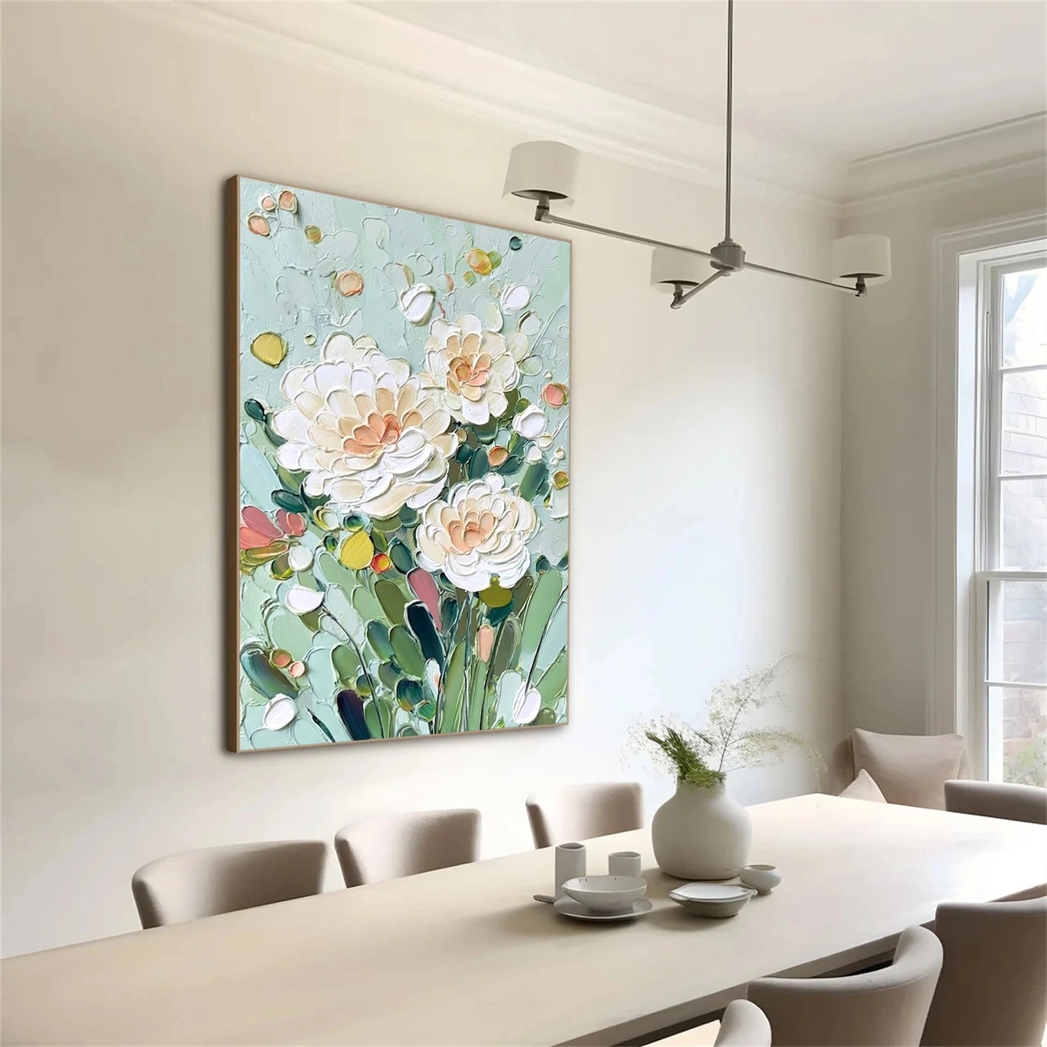 Abstract Flower And Tree Textured Wall Art #FT044