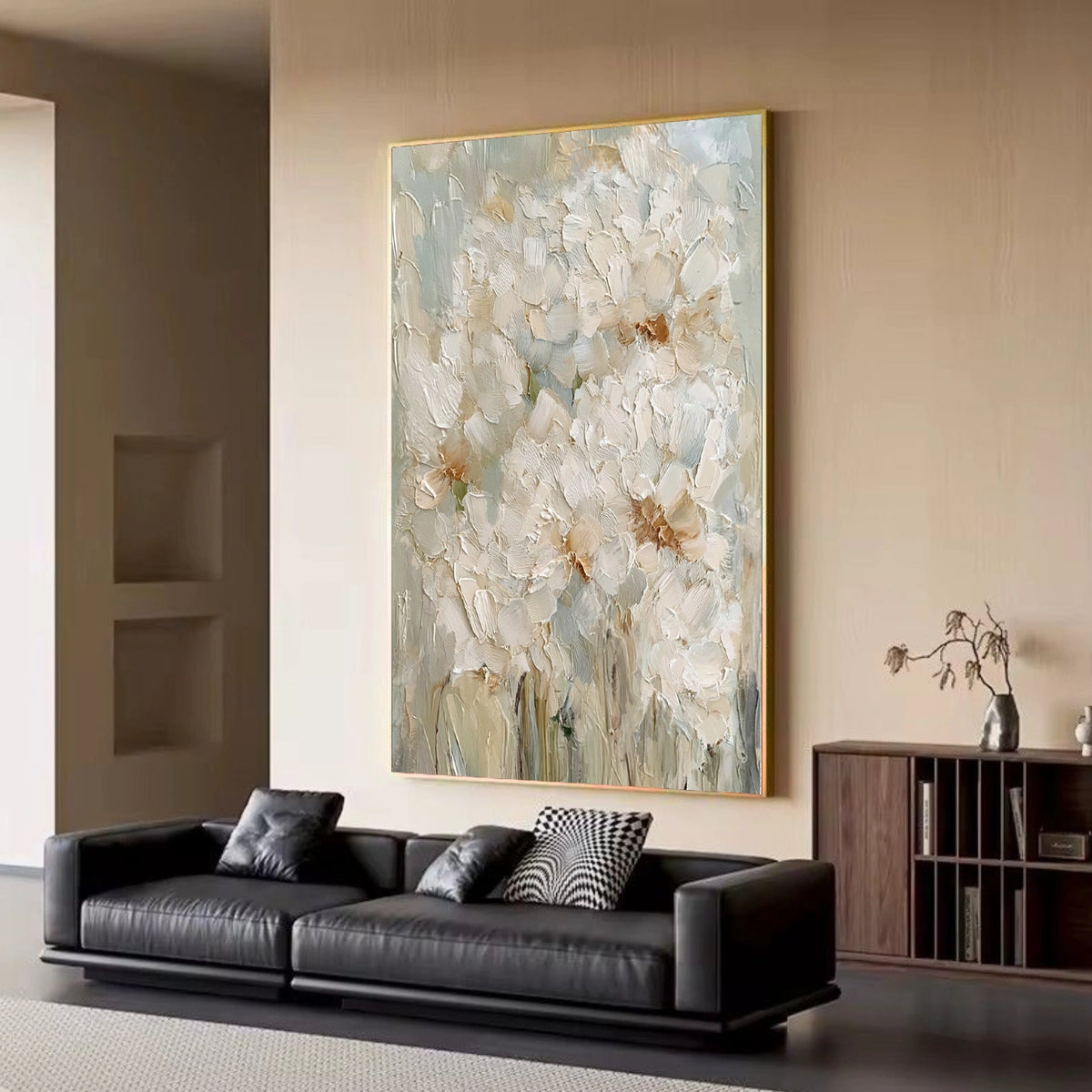 Abstract Flower And Tree Textured Wall Art #FT026