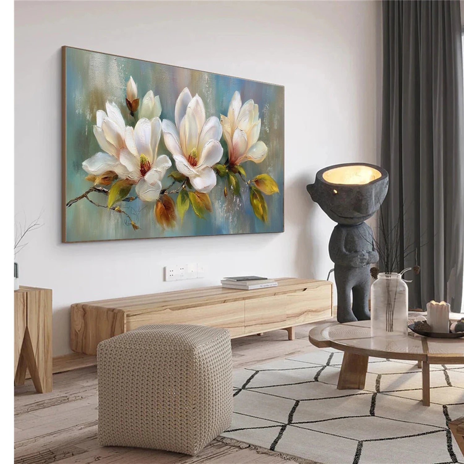 Abstract Flower And Tree Wall Art #FT037