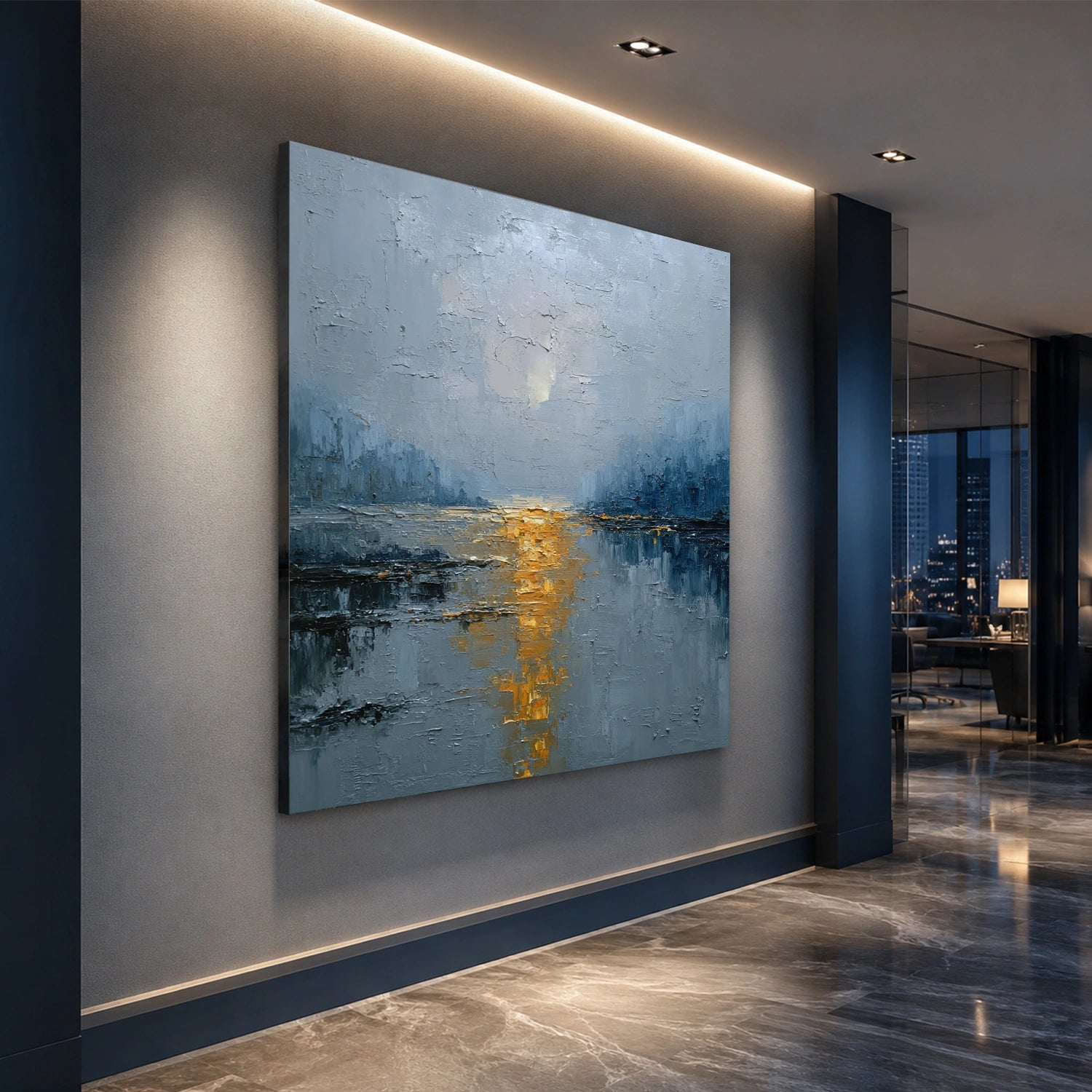 Abstract Ocean And Sky Wall Art #OS071