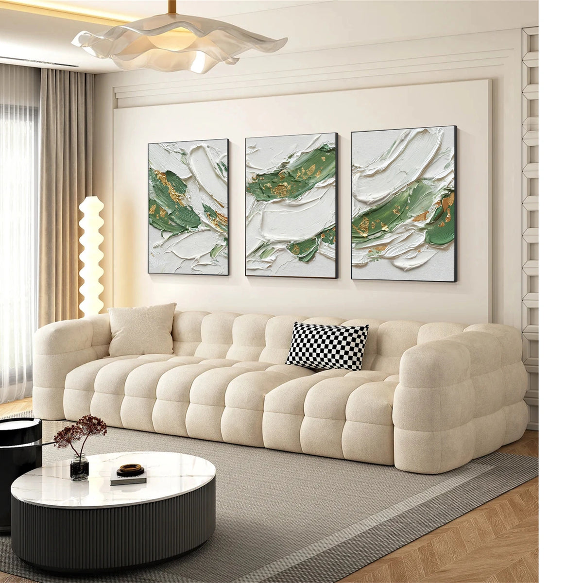 Abstract Textured Wall Art Set of 3 #AW027