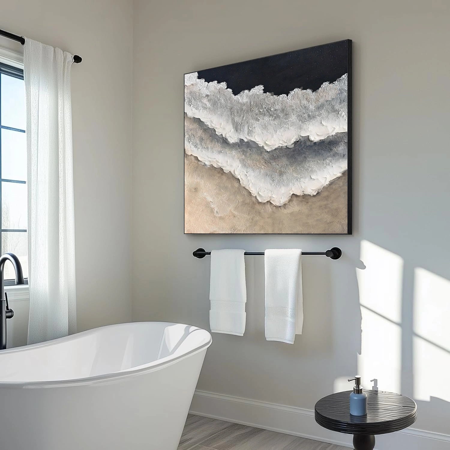 Abstract Ocean And Sky Wall Art #OS004