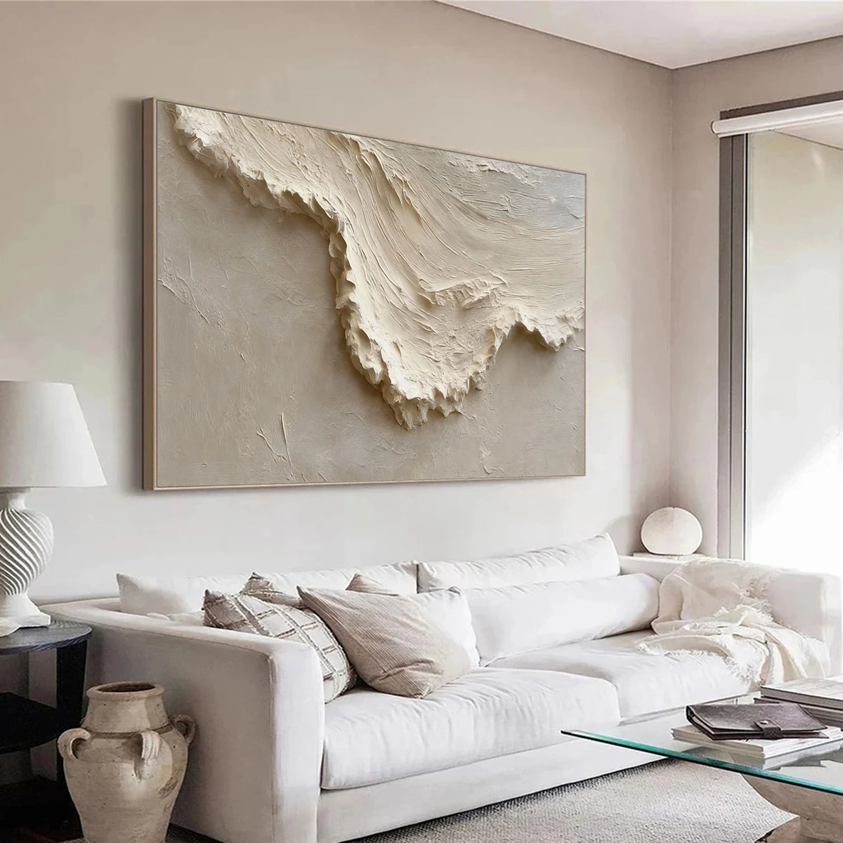 Abstract Ocean And Sky Textured Wall Art #OS134