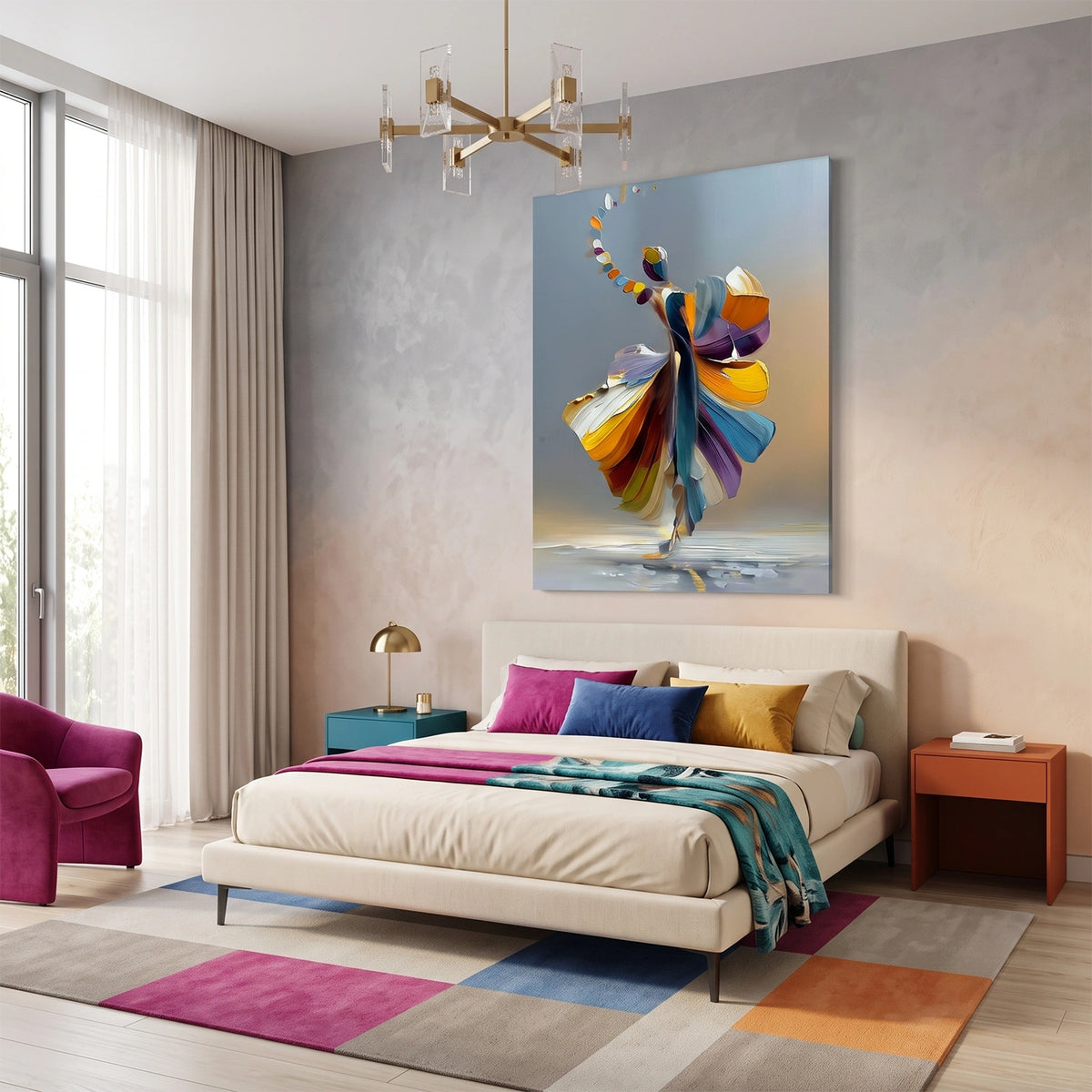 Abstract Portrait Textured Wall Art #LA027