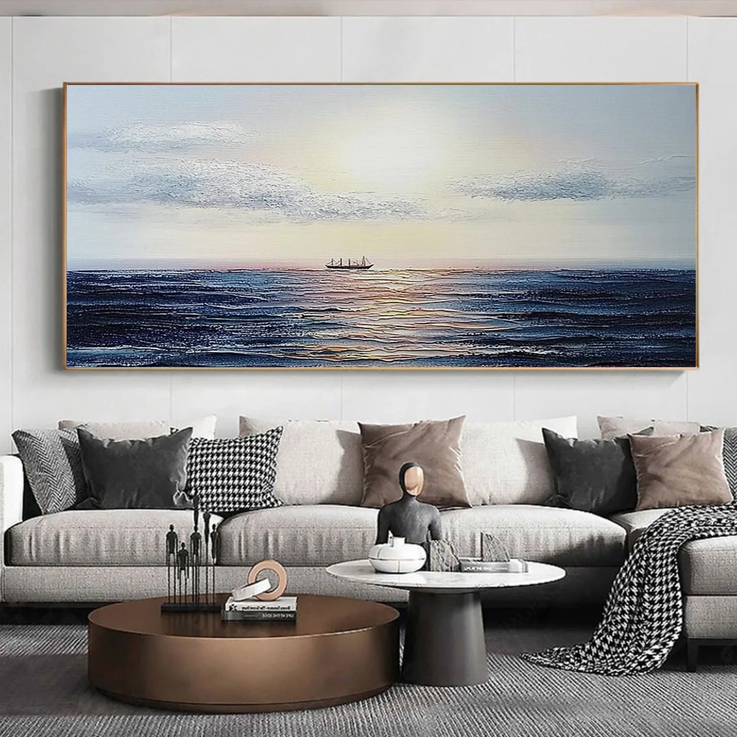 Ocean & Sky Abstract Wall Art #MO116
