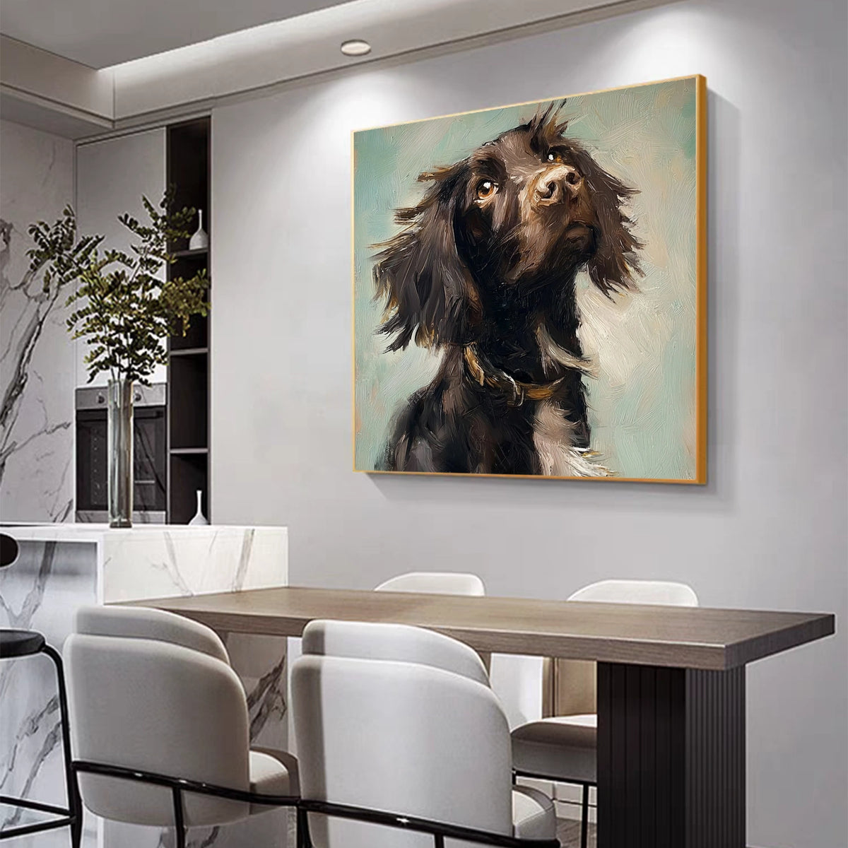 Abstract Animal Dog Wall Art #AN016