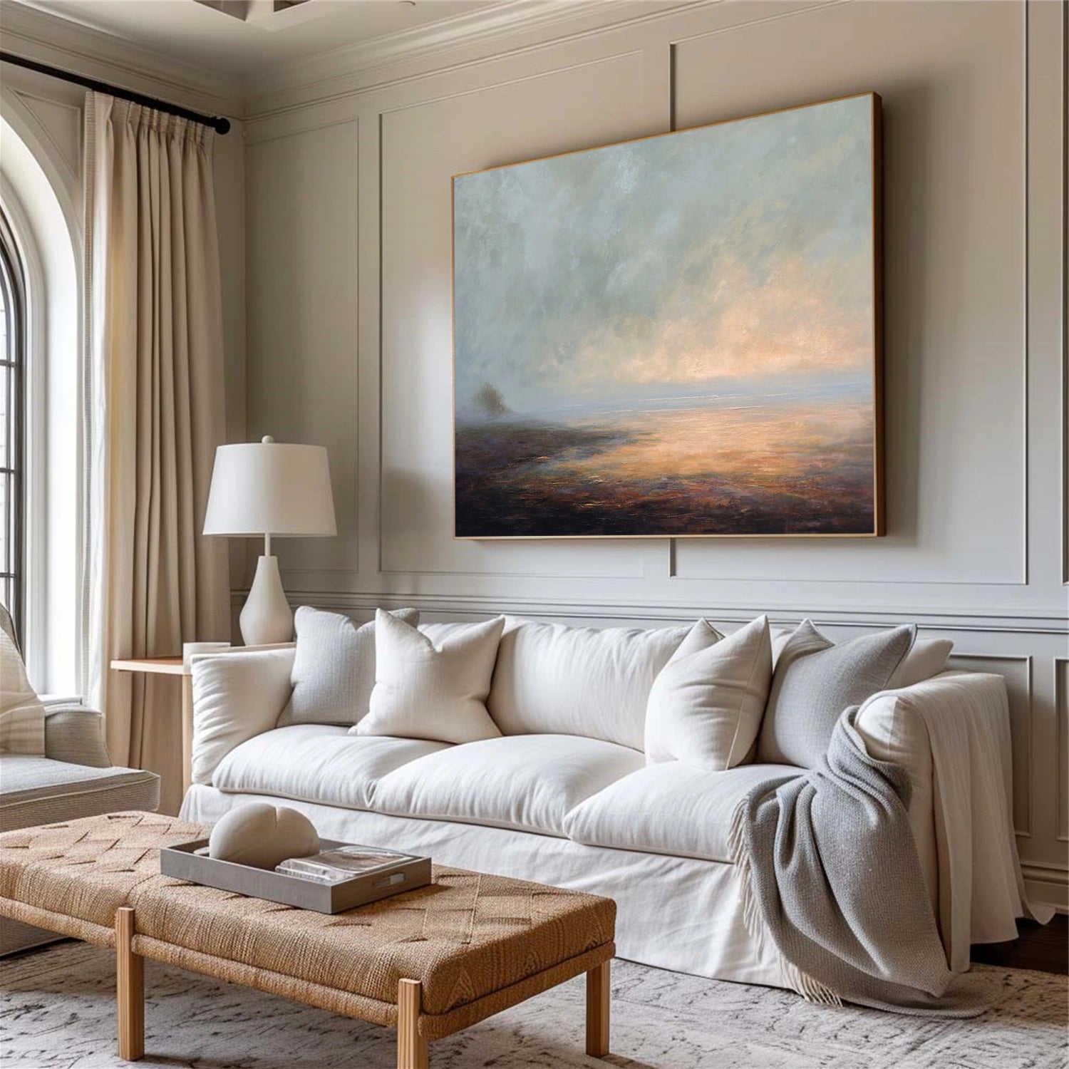 Abstract Ocean And Sky Wall Art #OS101