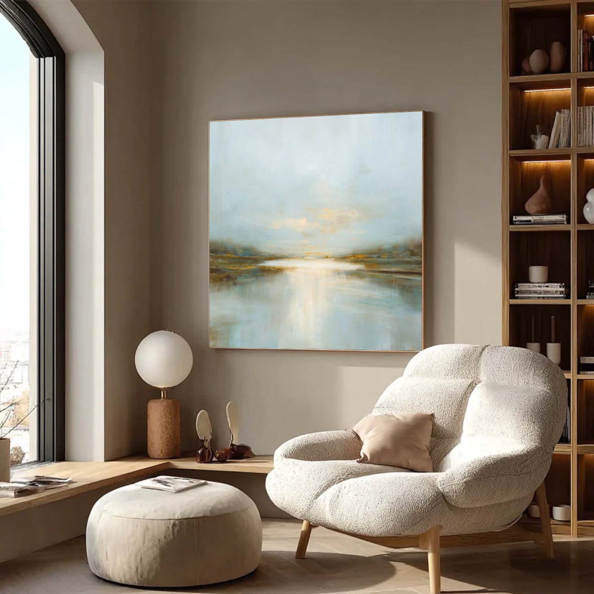 Abstract Ocean And Sky Wall Art #OS003