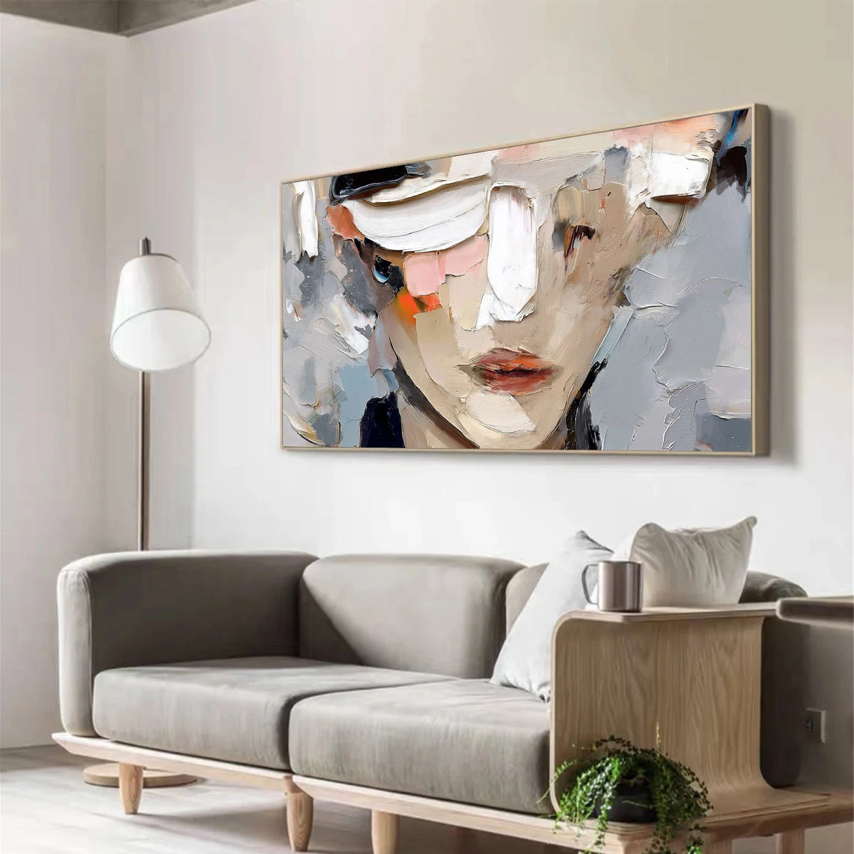 Abstract Portrait Textured Wall Art #LA022