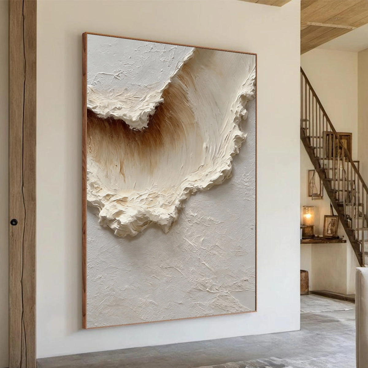 Minimalist Ocean And Sky Textured Wall Art #OS028