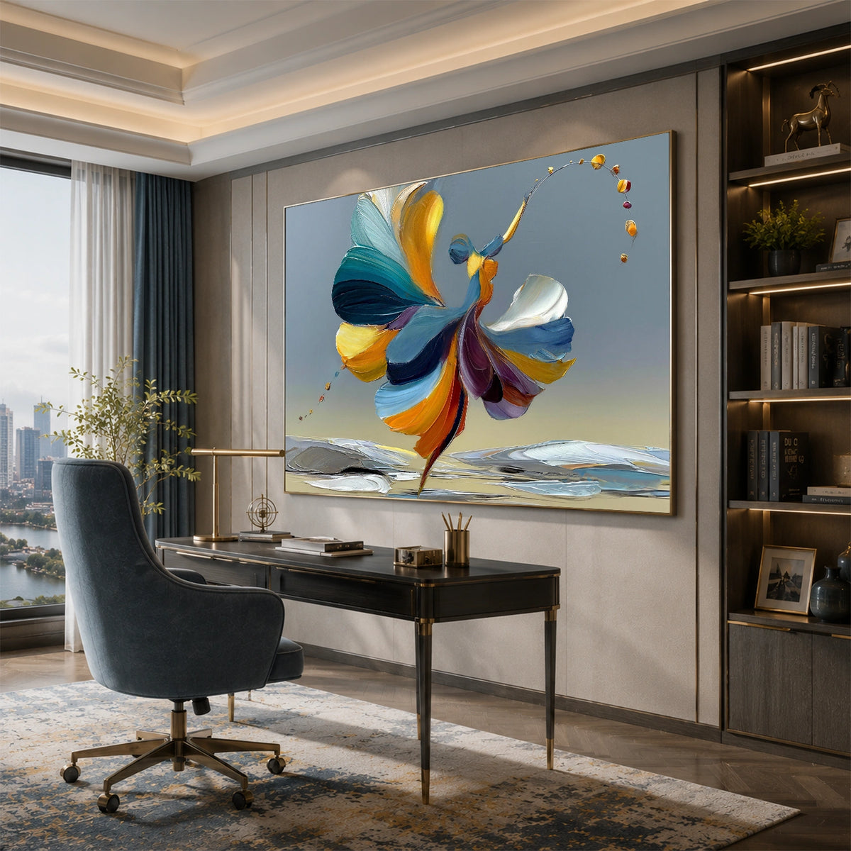 Abstract Portrait Textured Wall Art #LA028