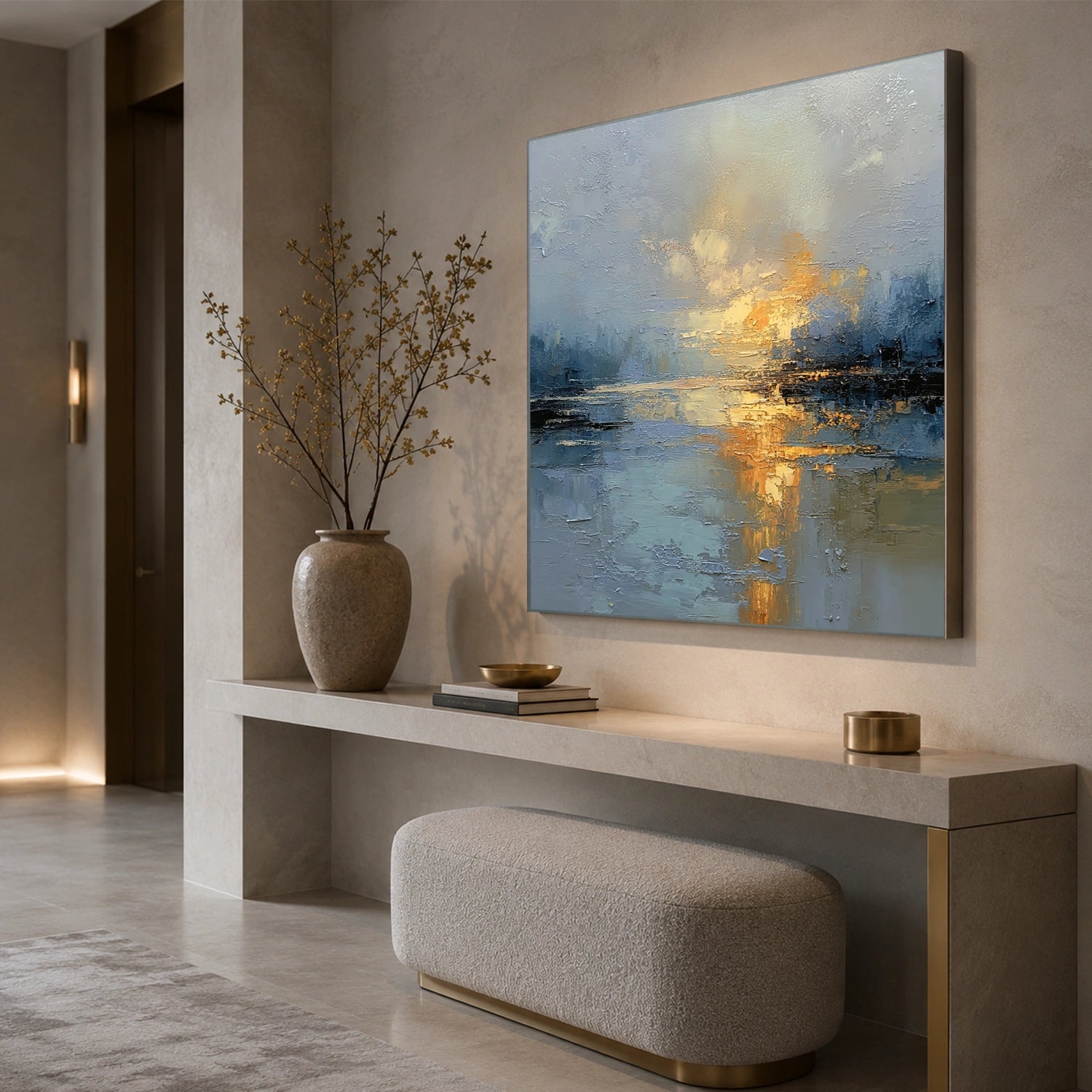 Abstract Ocean And Sky Wall Art #OS075