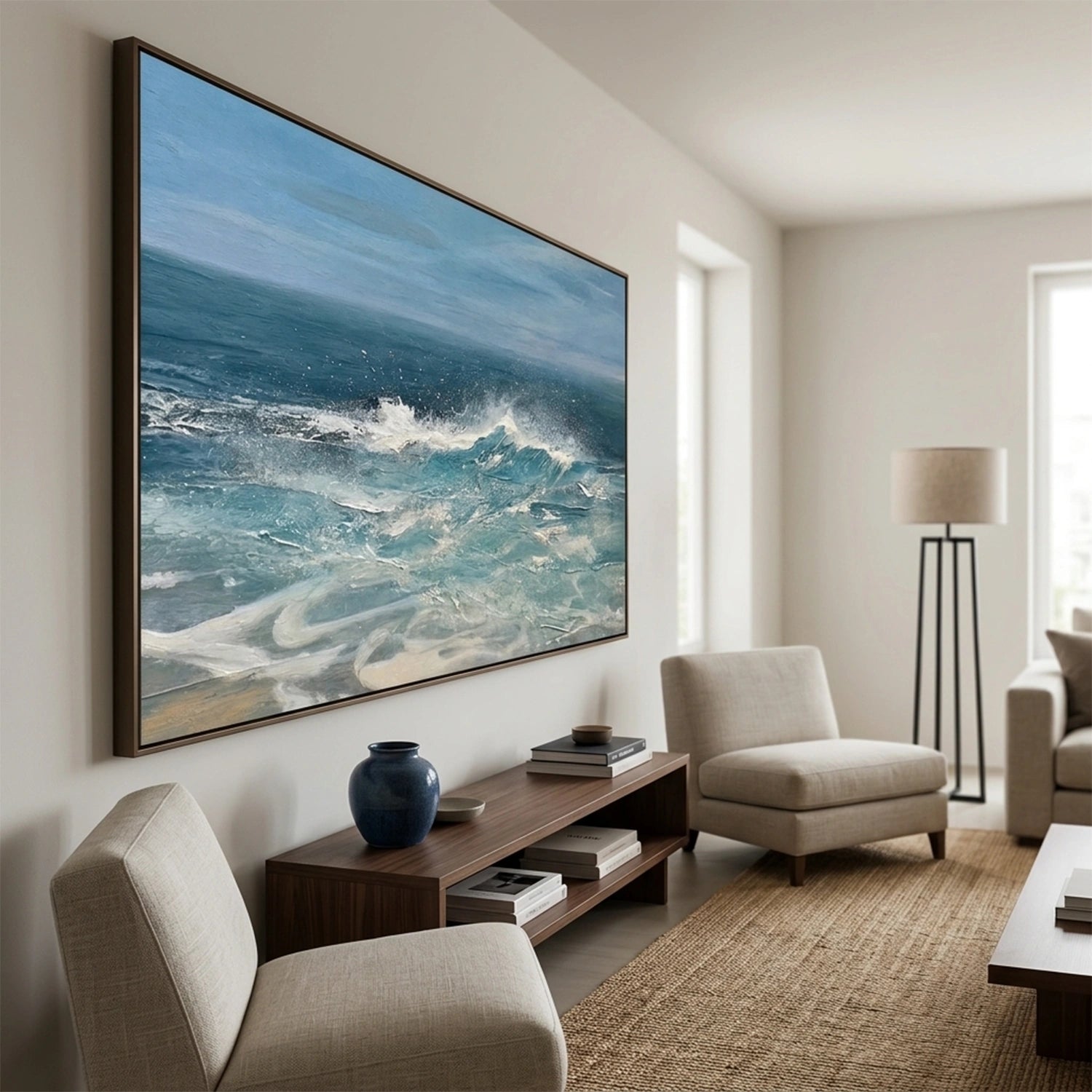 Abstract Ocean And Sky Wall Art #OS106