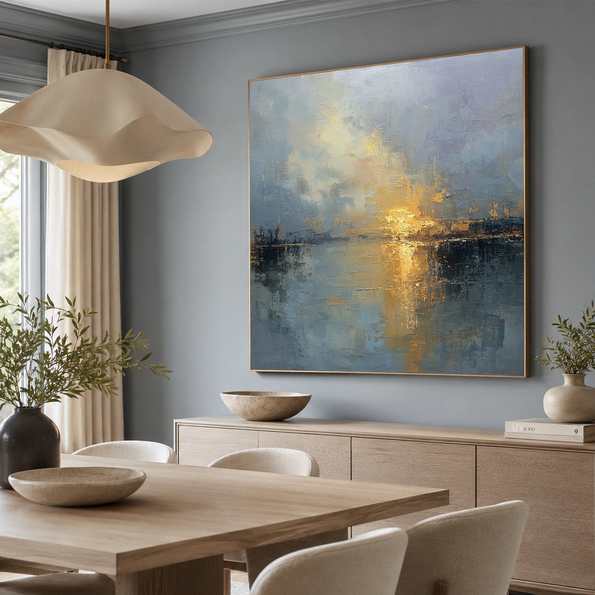 Abstract Ocean And Sky Wall Art #OS072