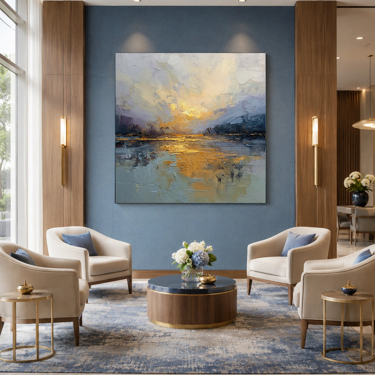 Abstract Ocean And Sky Wall Art #OS082