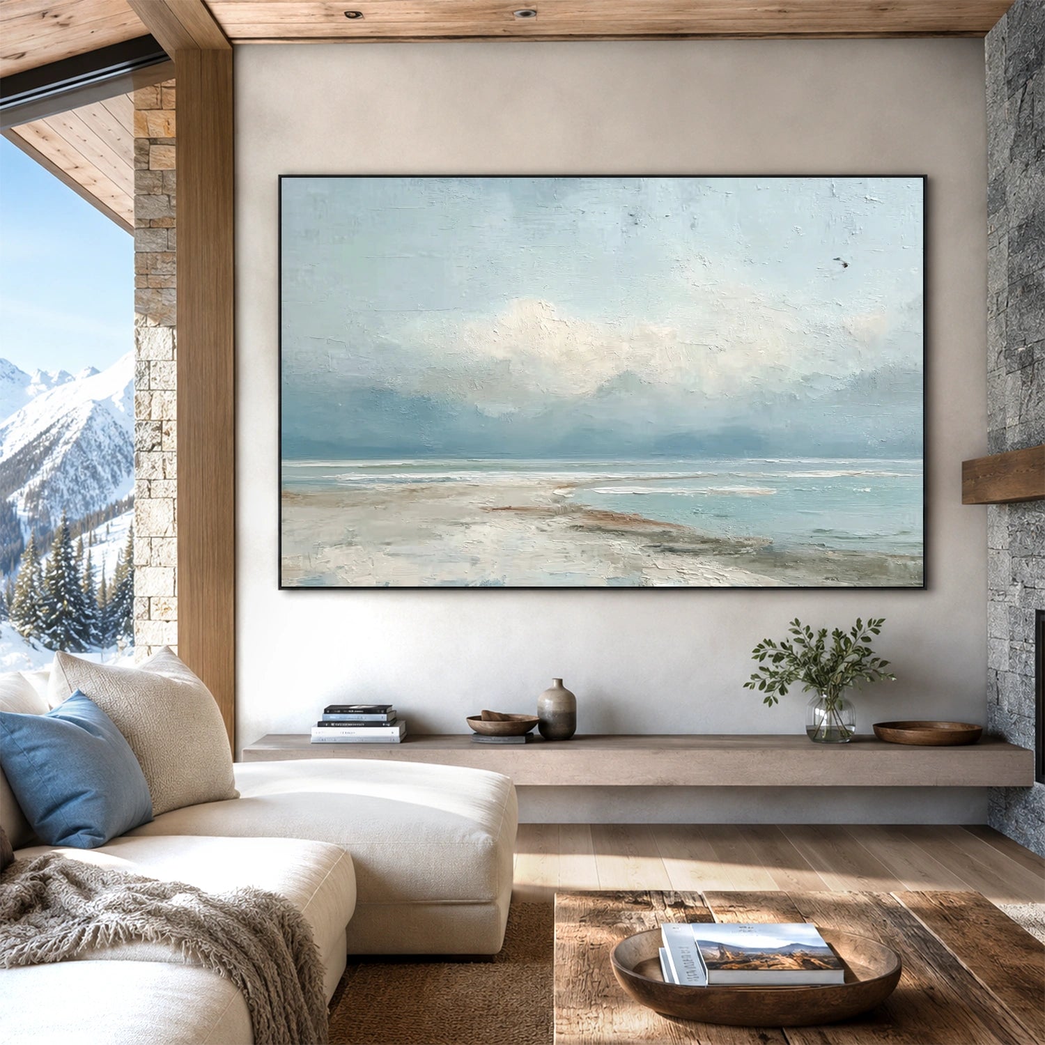 Abstract Ocean And Sky Wall Art #OS064