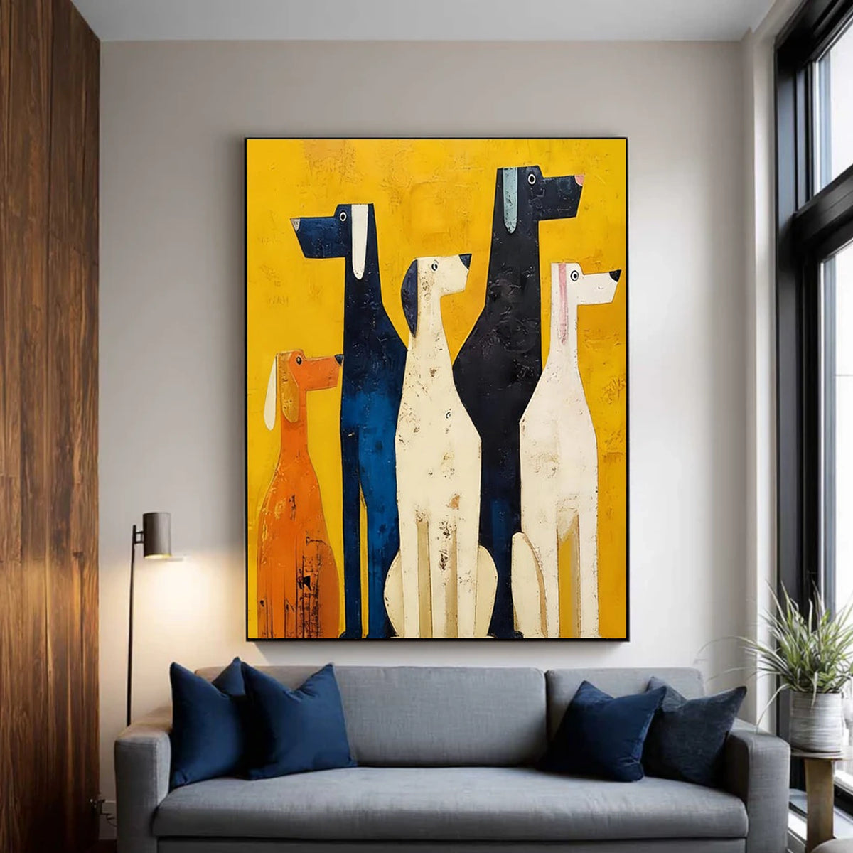 Abstract Animal Dog Wall Art #AN020