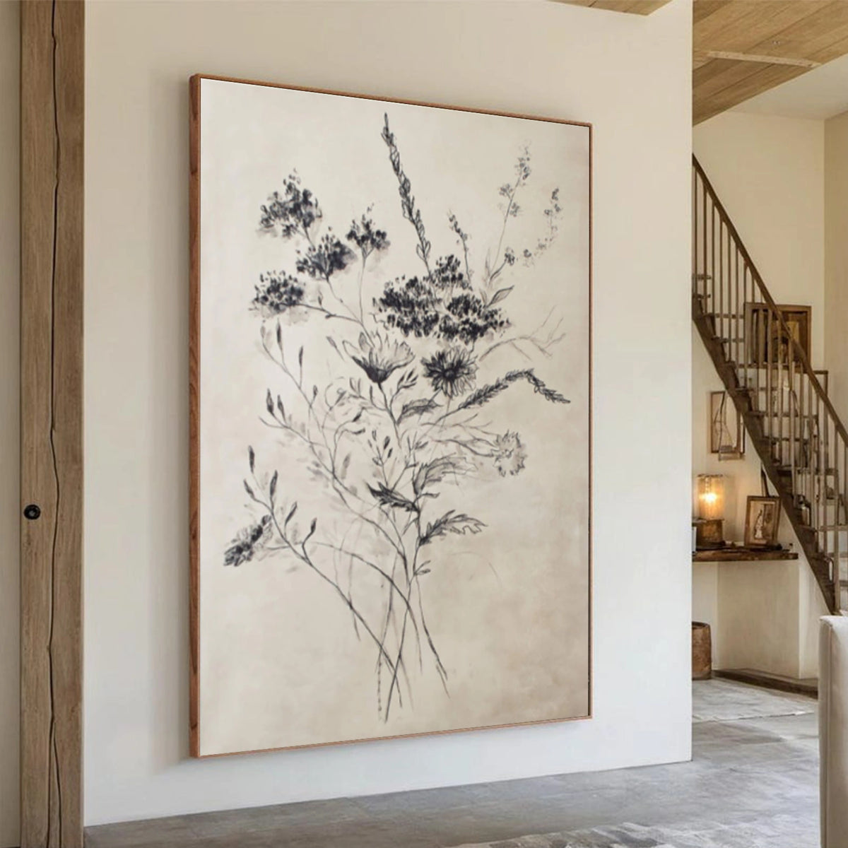 Abstract Flower And Tree Wall Art #FT017